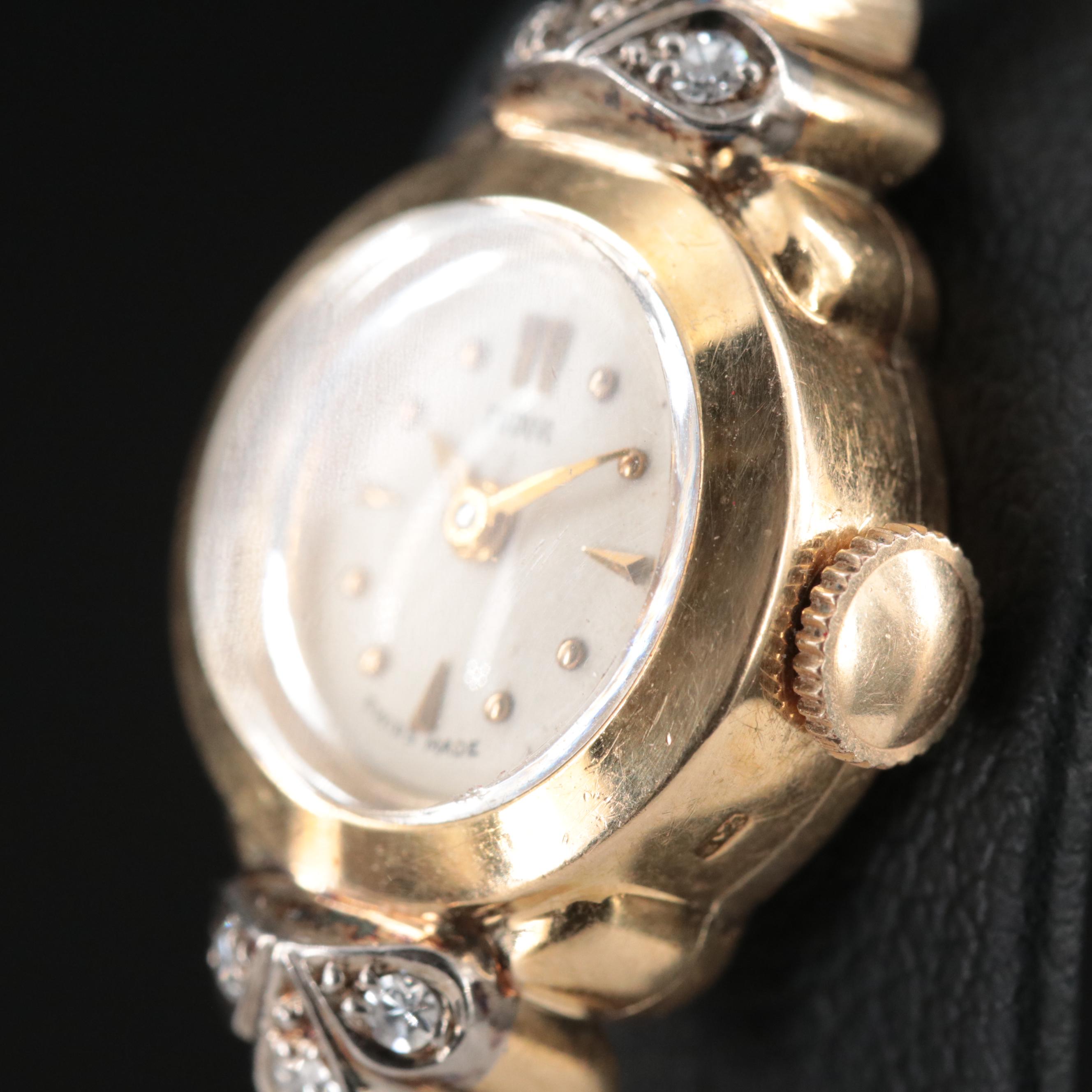 18K Vintage Tudor Diamond Manual Wind Watch