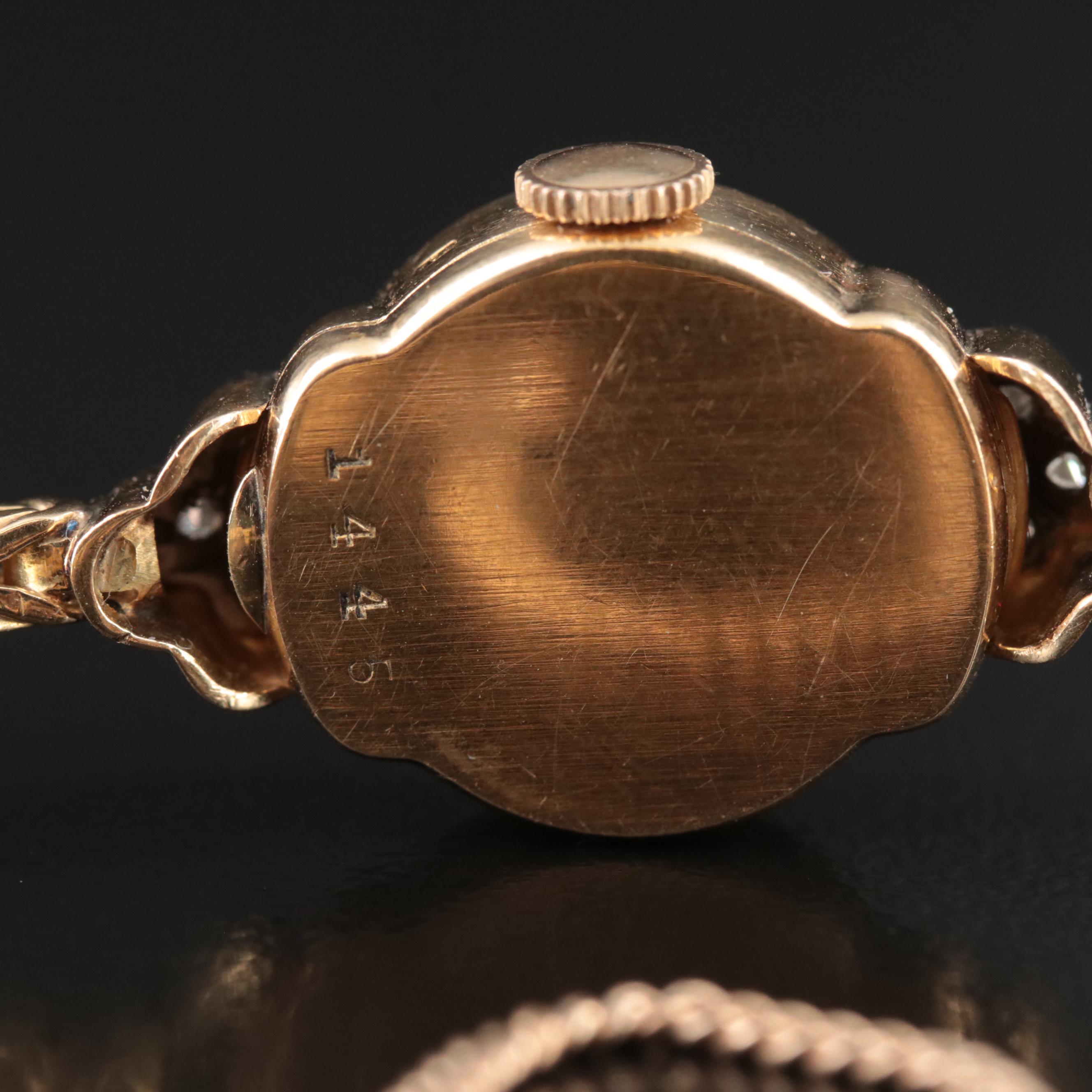 18K Vintage Tudor Diamond Manual Wind Watch