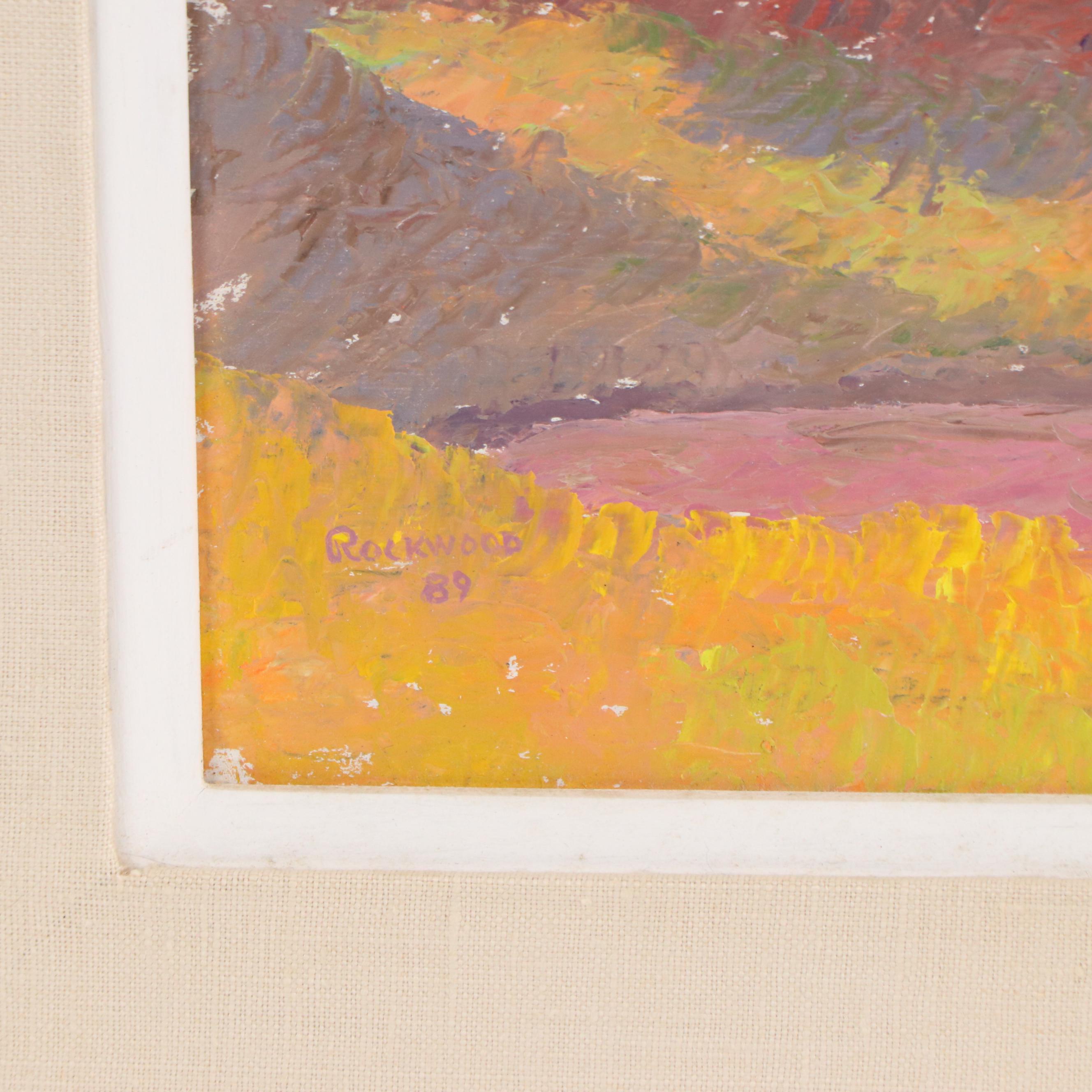 Terry Rockwood Landscape Oil Painting "Salt Pond Cedars," 1989 EBTH