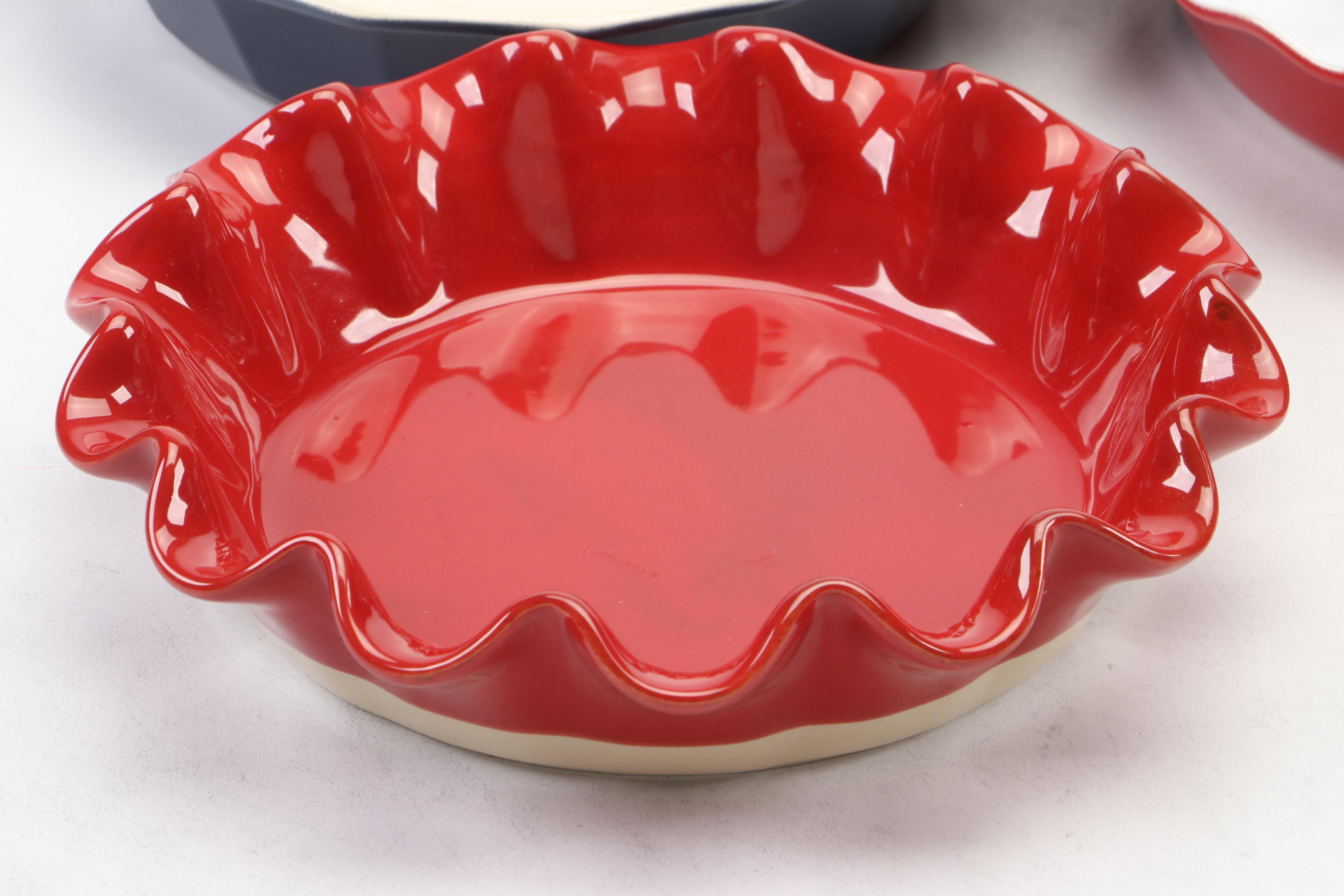Emile Henry Ceramic Pie Dish and Loaf Bread Baker with More Bakeware