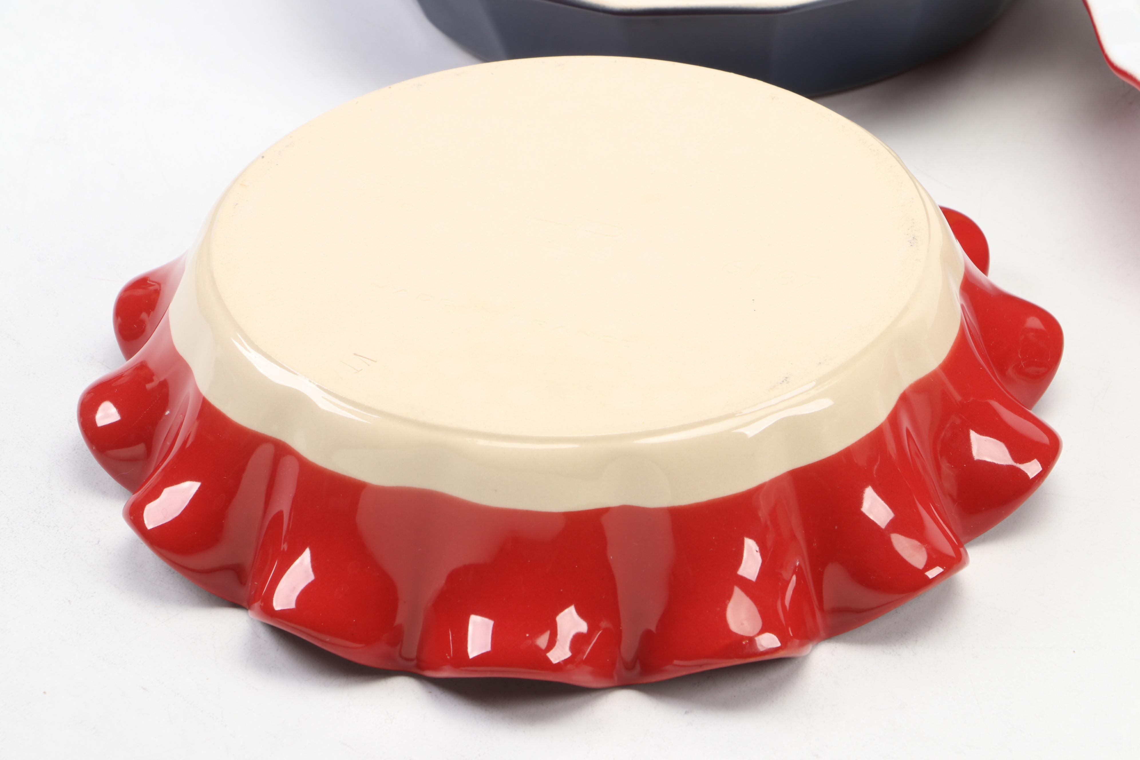 Emile Henry Ceramic Pie Dish and Loaf Bread Baker with More Bakeware