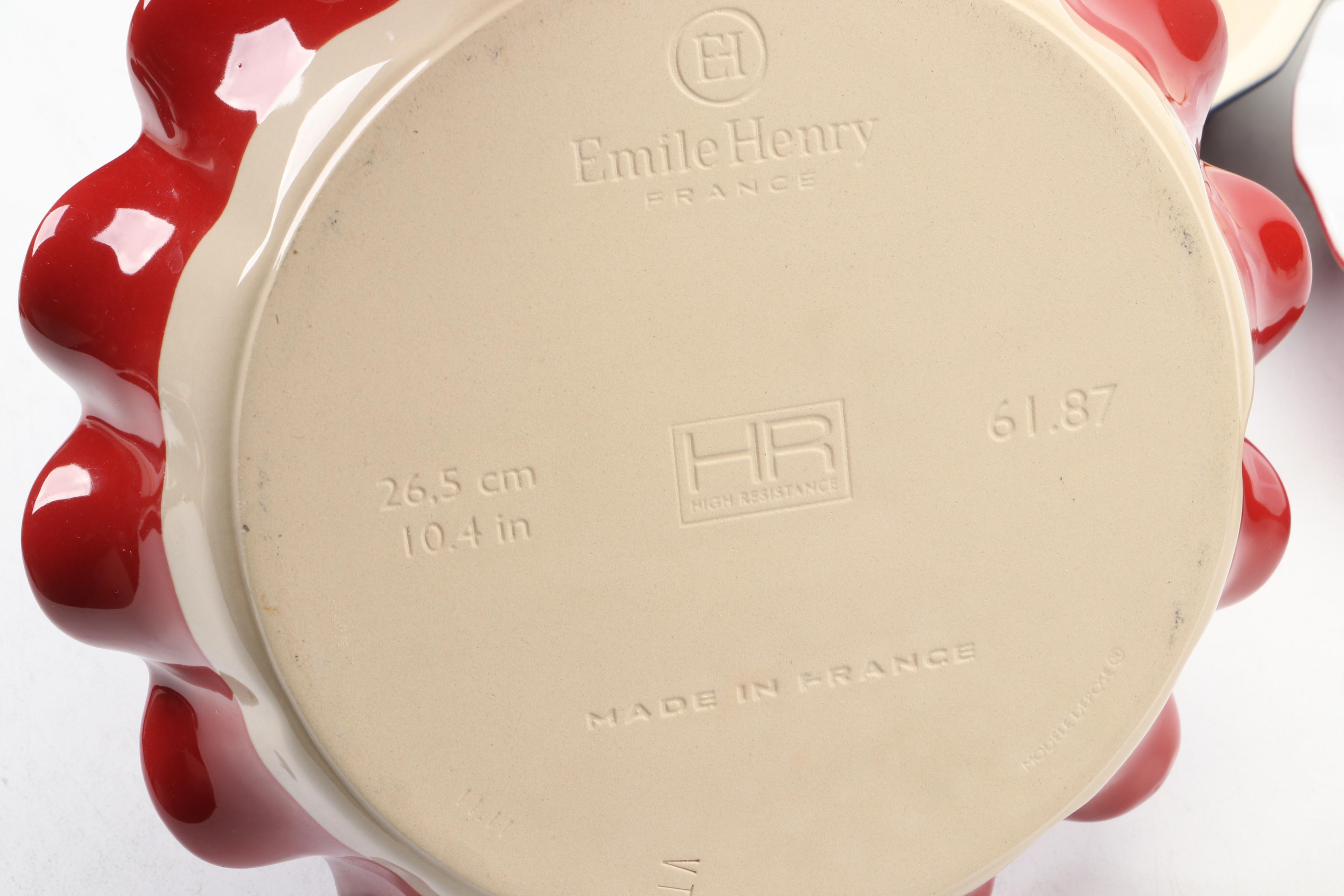 Emile Henry Ceramic Pie Dish and Loaf Bread Baker with More Bakeware