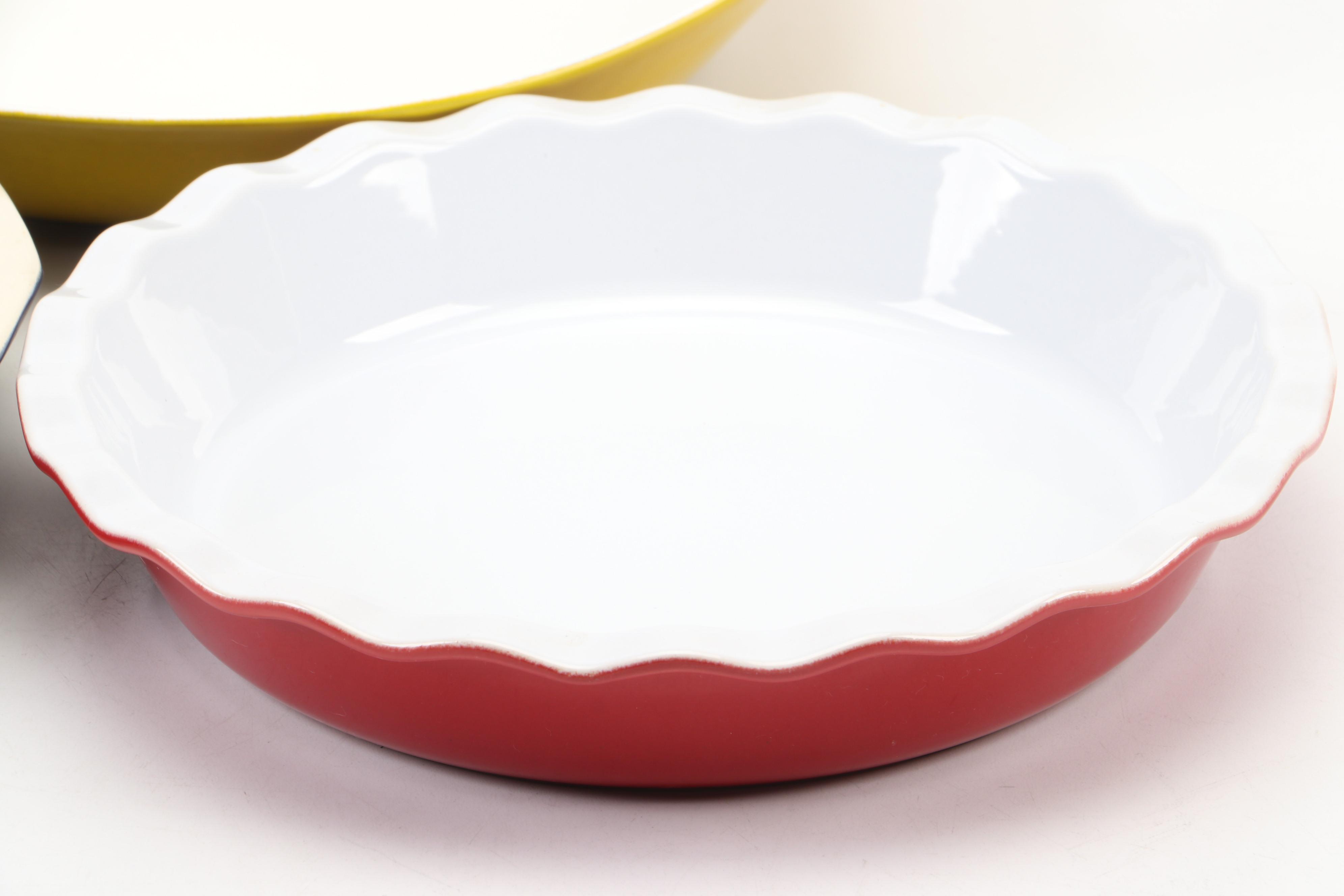 Emile Henry Ceramic Pie Dish and Loaf Bread Baker with More Bakeware