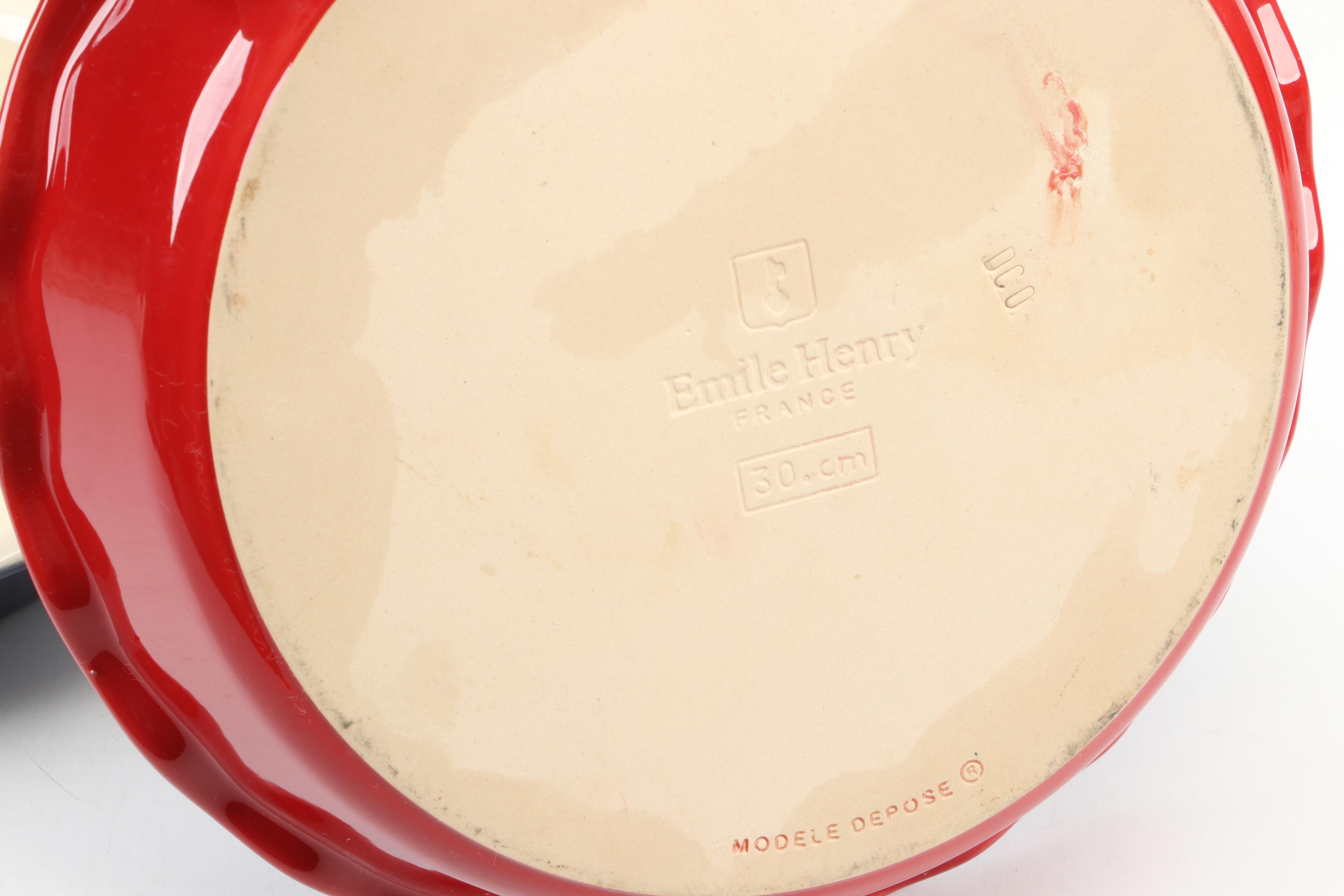 Emile Henry Ceramic Pie Dish and Loaf Bread Baker with More Bakeware