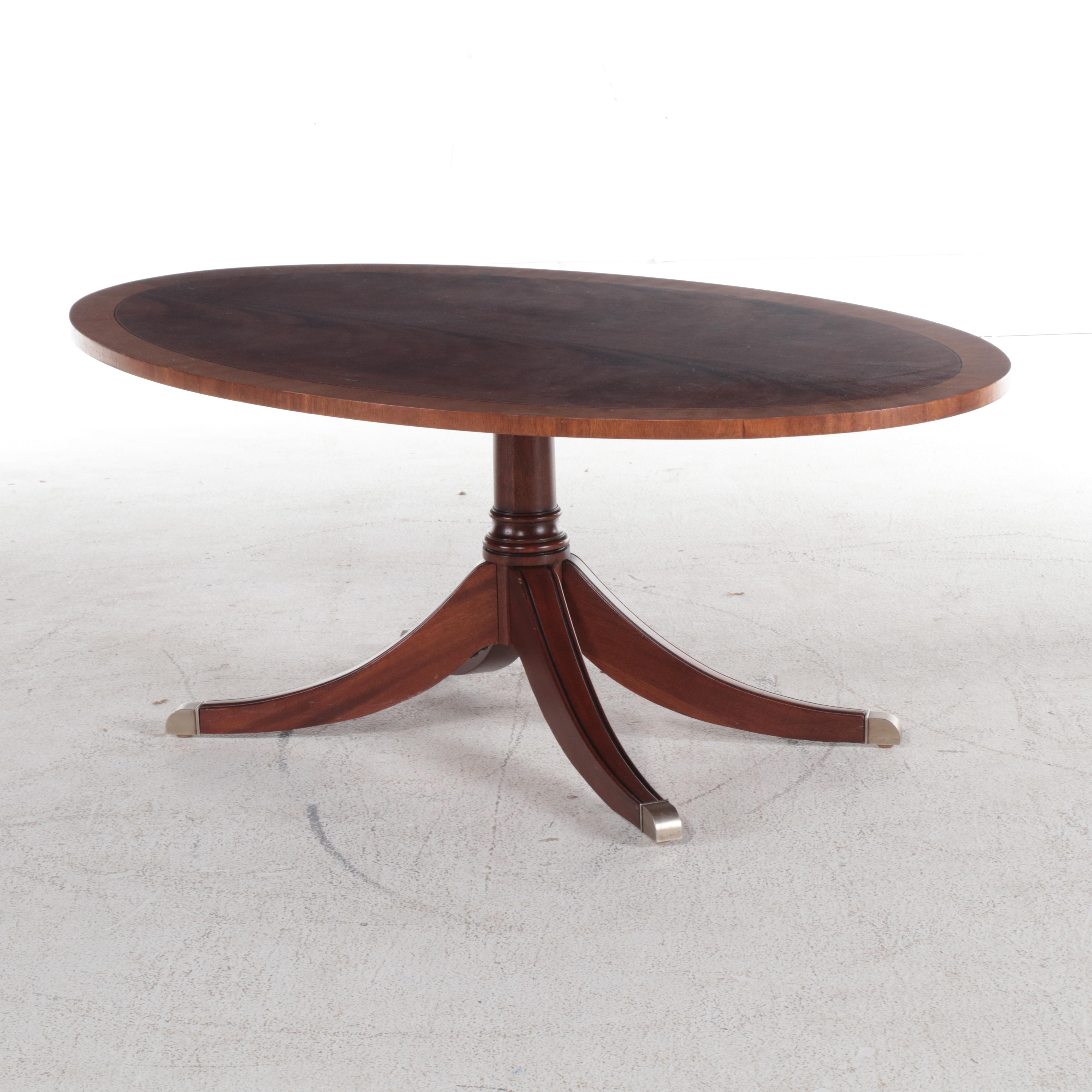 Ethan Allen "Newport" Flame Mahogany and Crossbanded Coffee Table