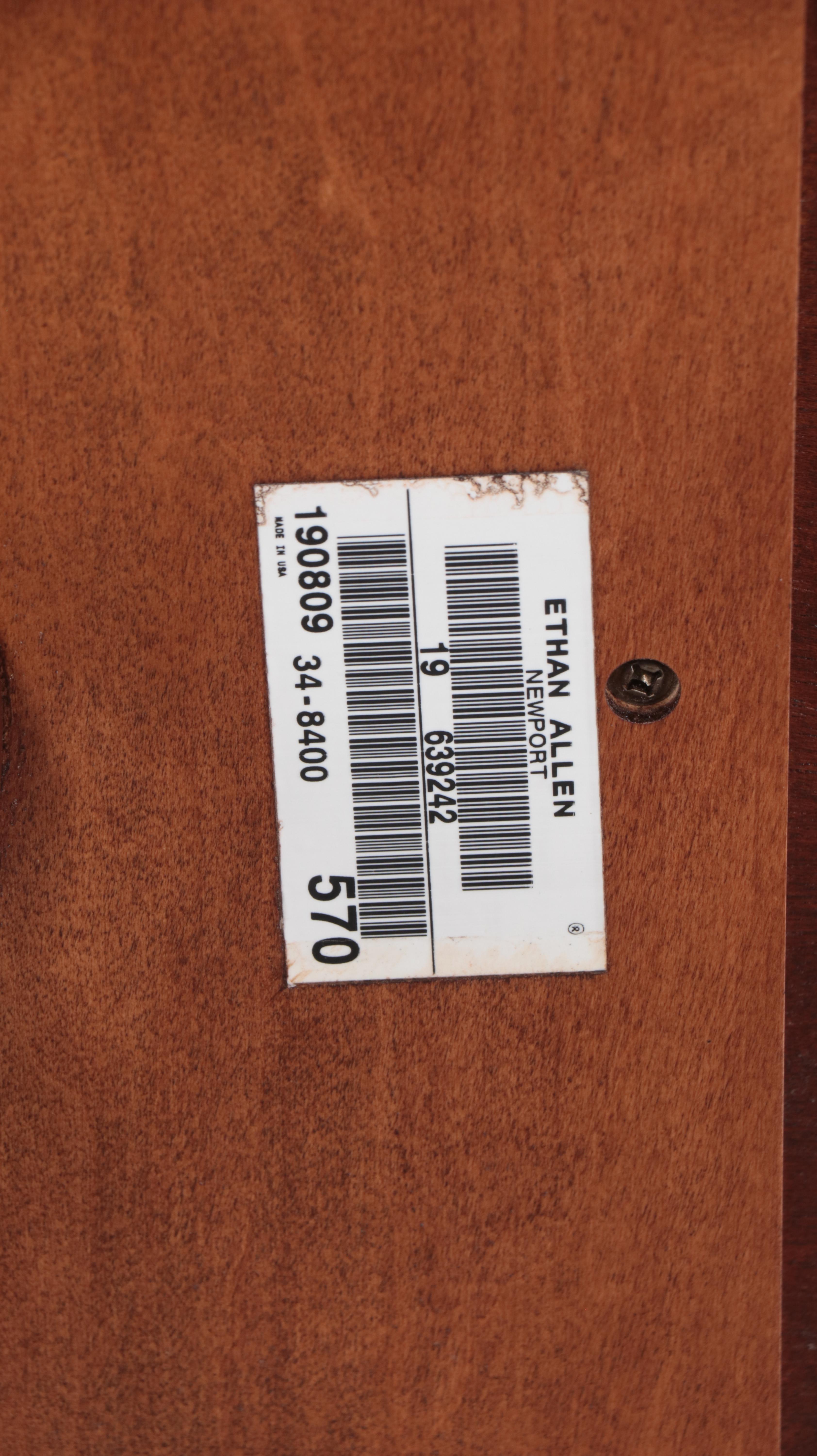 Ethan Allen "Newport" Flame Mahogany and Crossbanded Coffee Table