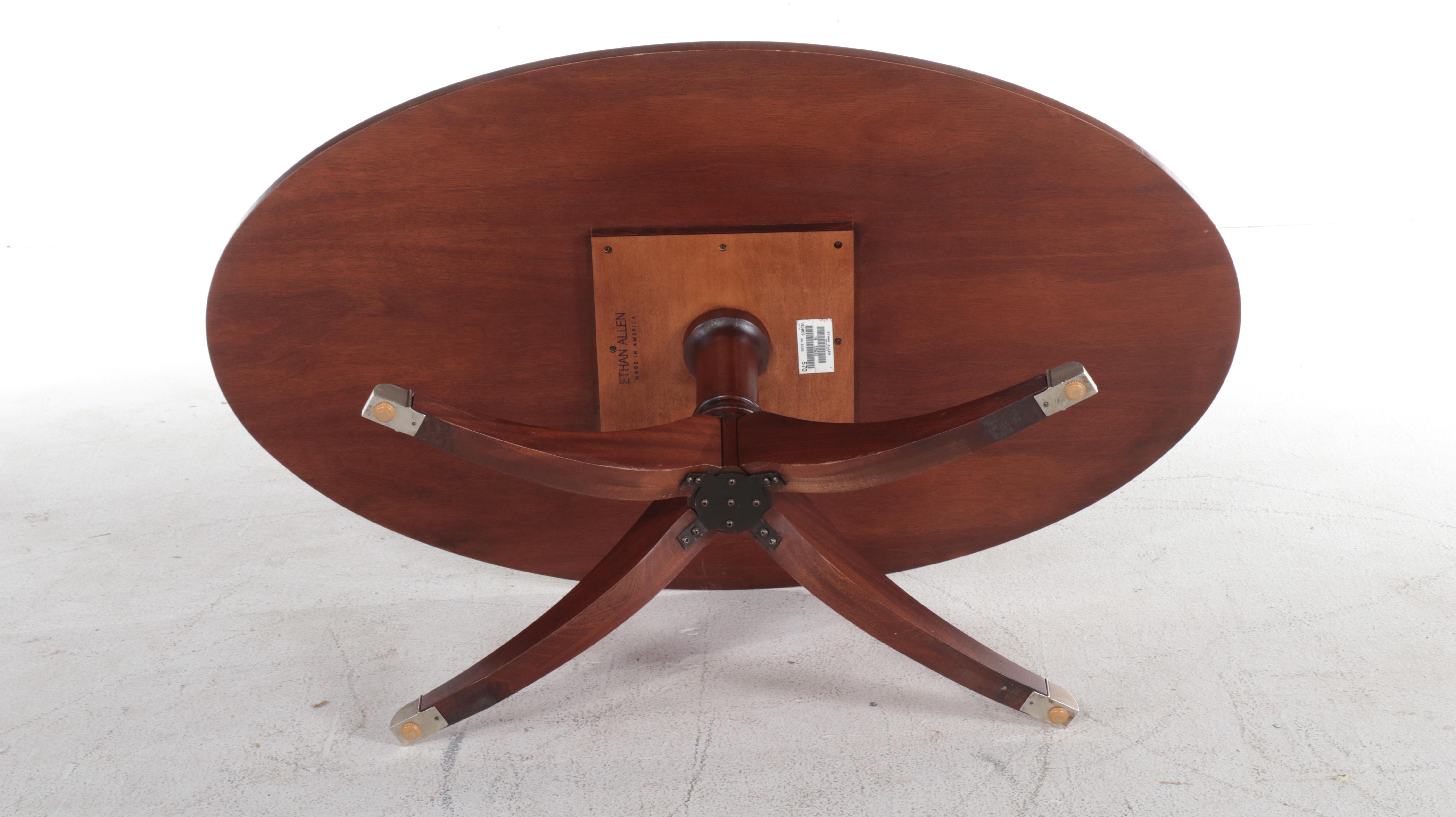 Ethan Allen "Newport" Flame Mahogany and Crossbanded Coffee Table