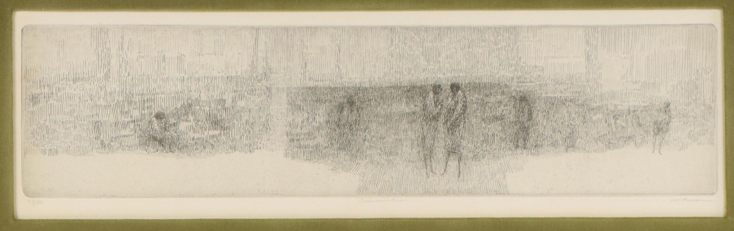 Harold Altman Etching "Conversation," Circa 1962