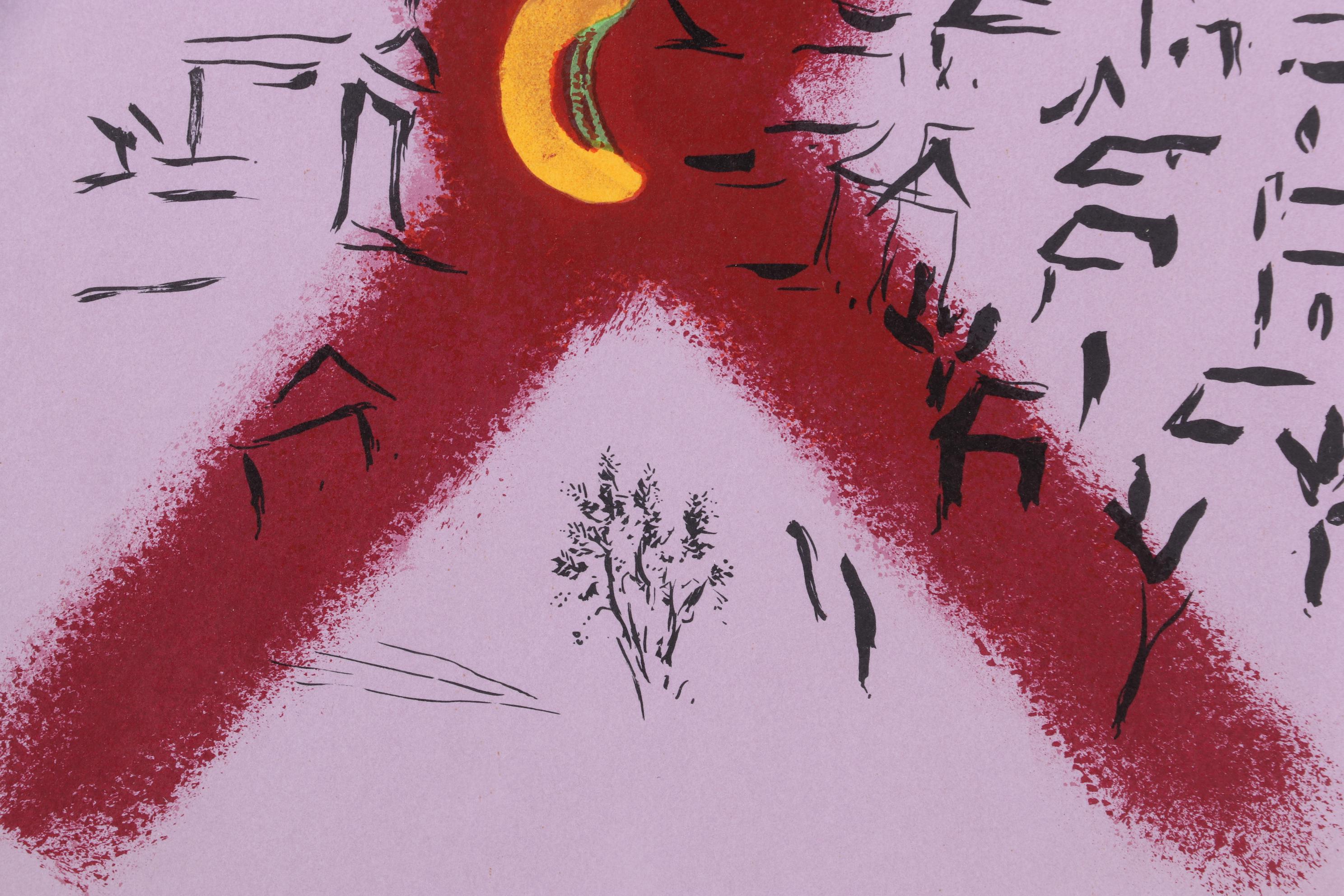 Marc Chagall Color Lithograph From "The Lithographs of Chagall Vol II," 1963