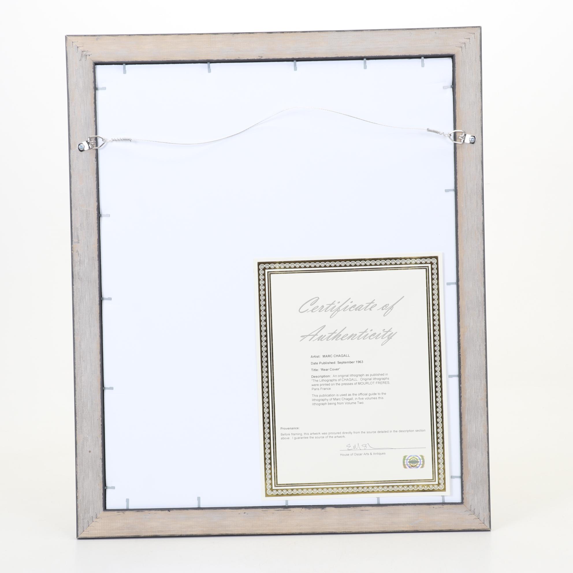 Marc Chagall Color Lithograph From "The Lithographs of Chagall Vol II," 1963