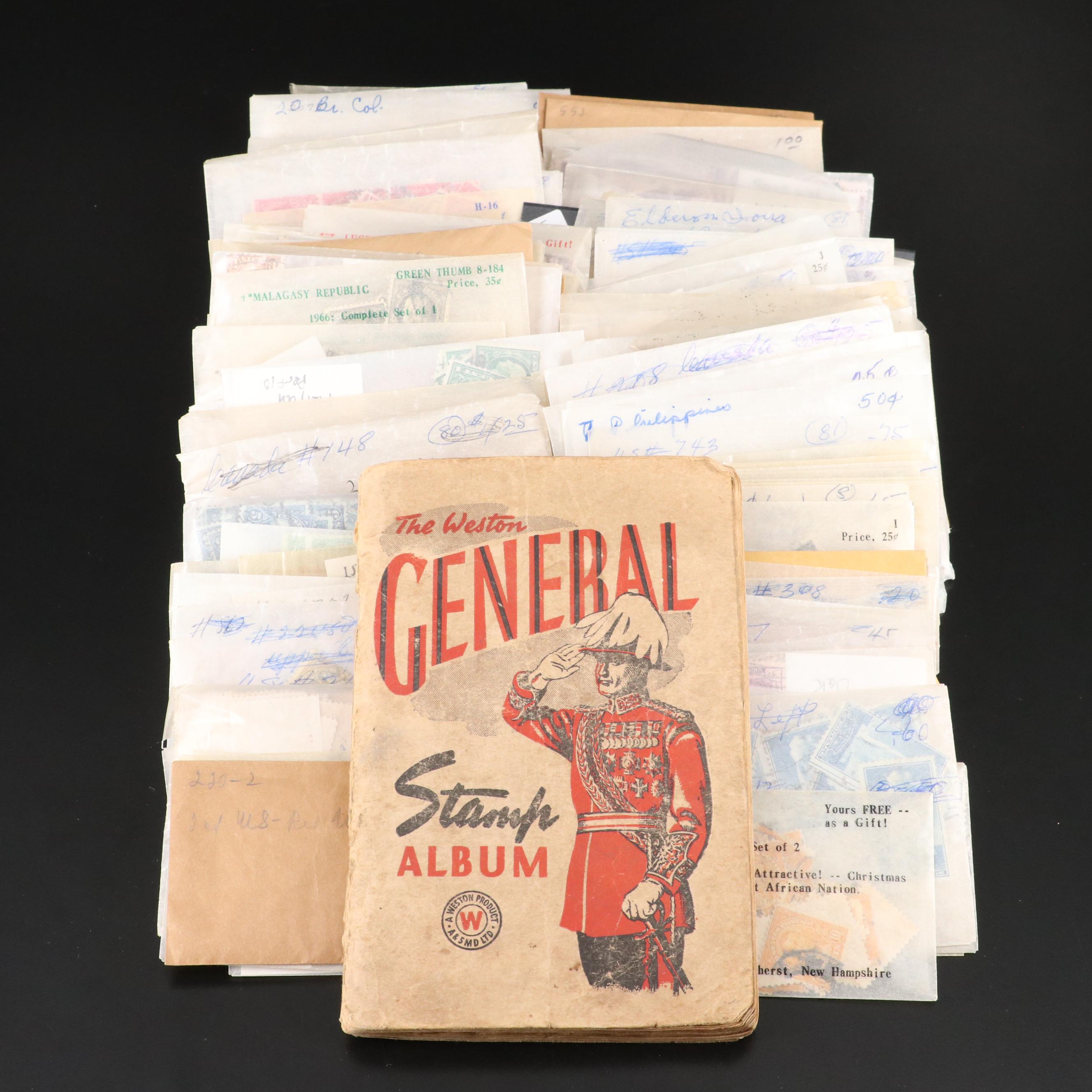 Collection of 175 Envelopes With Cancelled Mostly U.S. Stamps