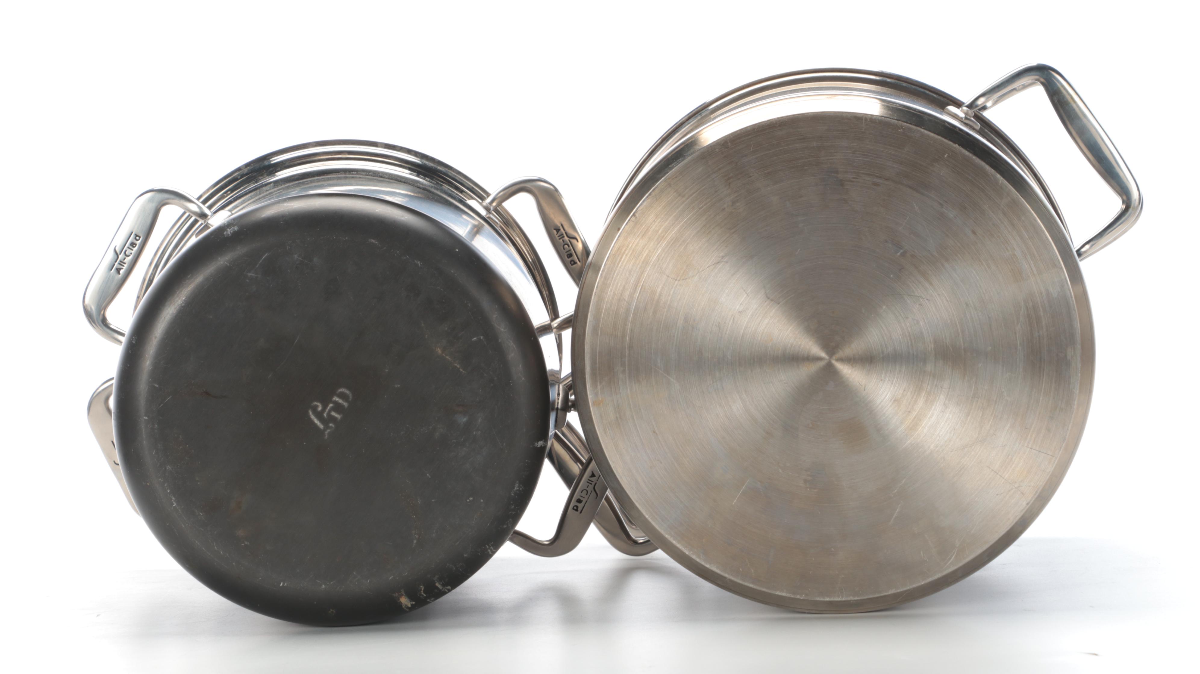 All-Clad Pots and Pans with Asparagus and Other Steamer Inserts