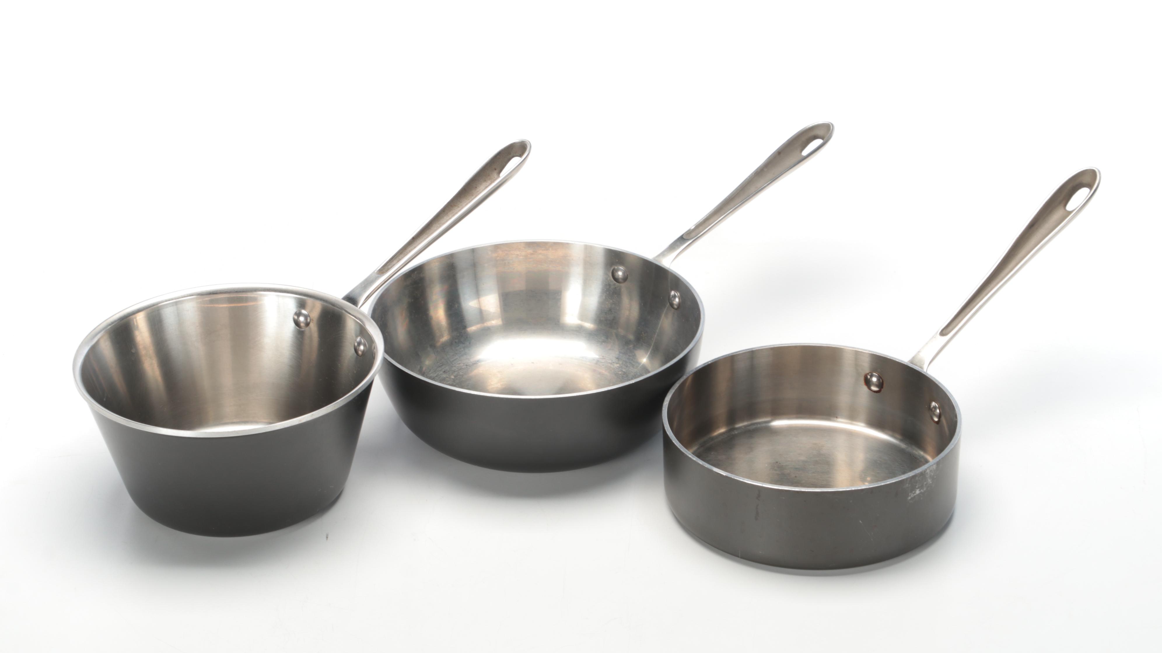 All-Clad Pots and Pans with Asparagus and Other Steamer Inserts