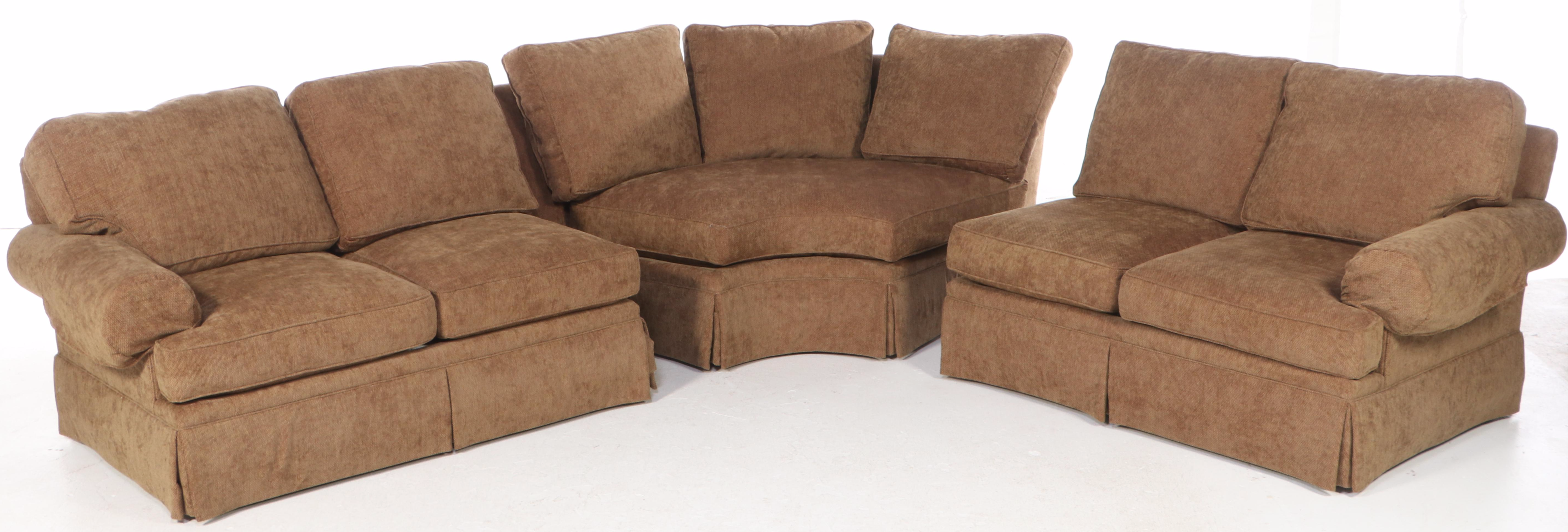 Three-Piece Henredon Custom-Upholstered Sectional Sofa