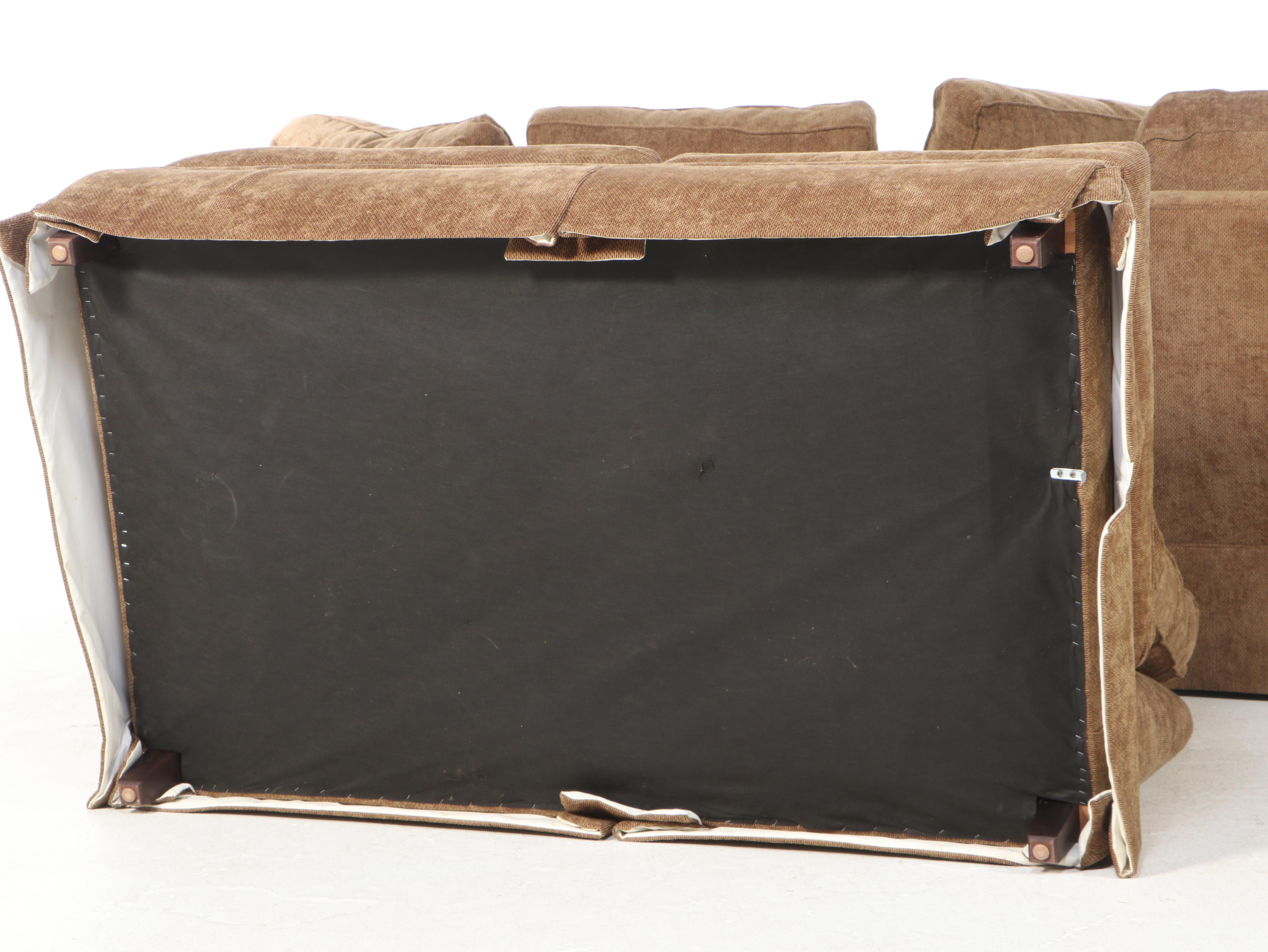 Three-Piece Henredon Custom-Upholstered Sectional Sofa