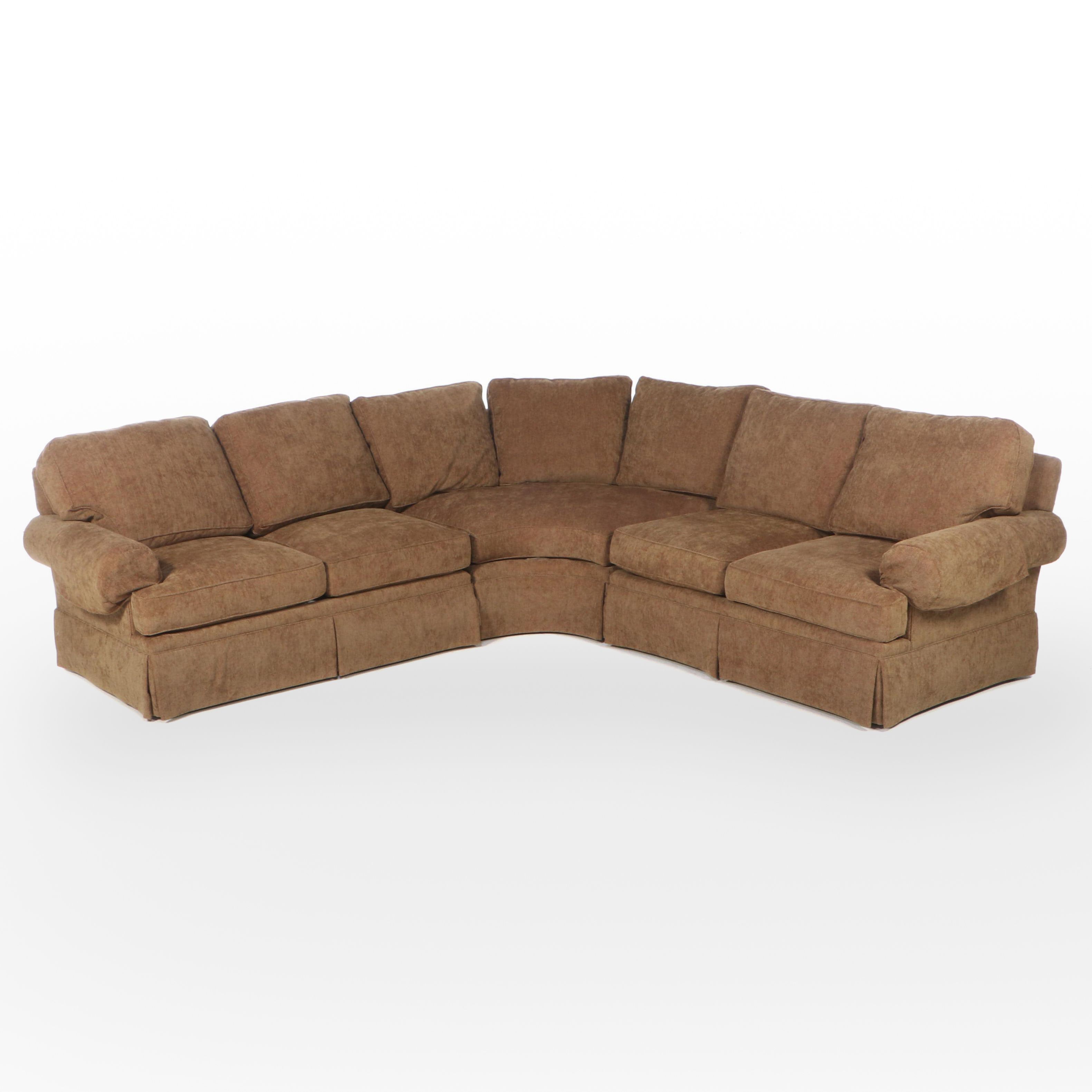 Three-Piece Henredon Custom-Upholstered Sectional Sofa