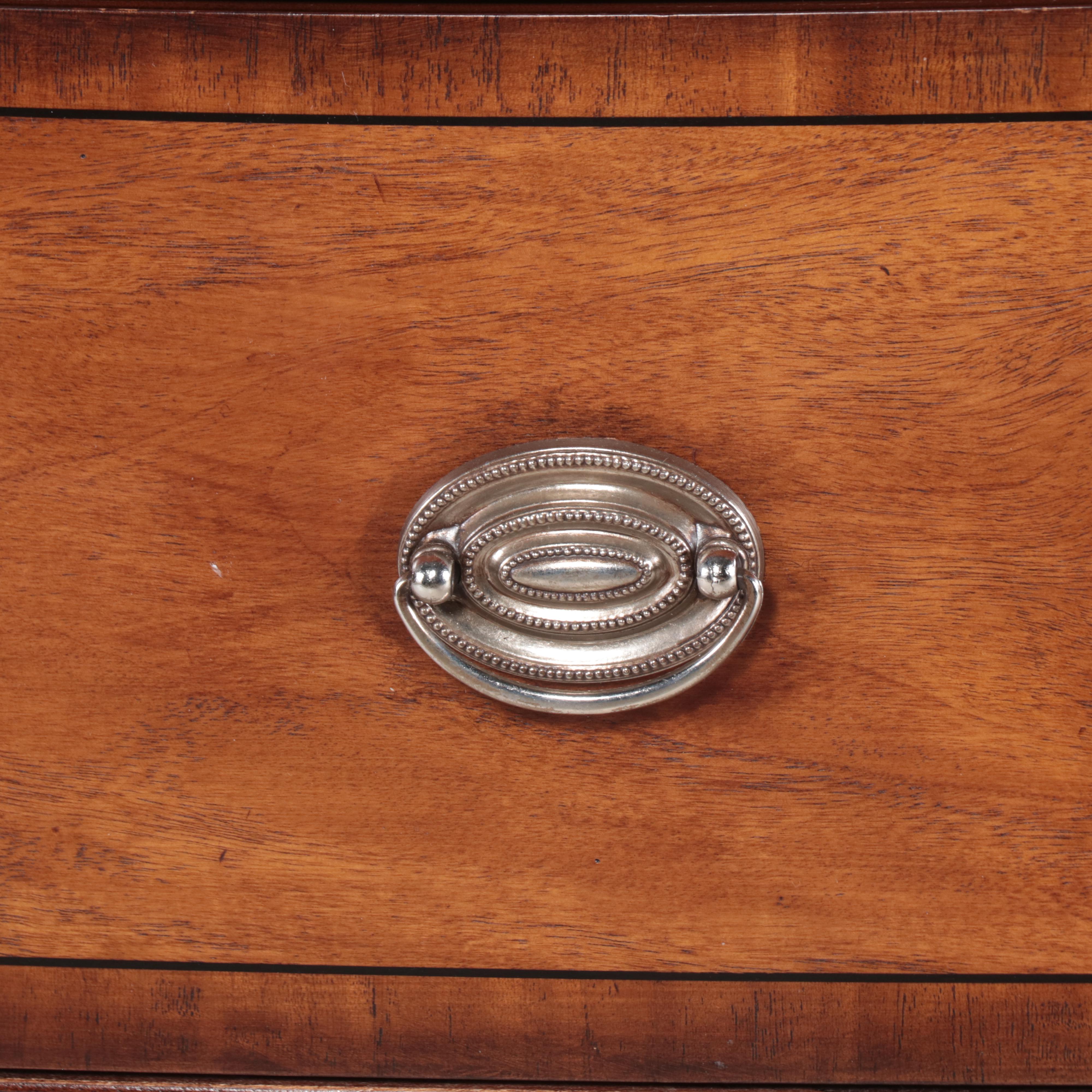 Ethan Allen "Newport" Federal Style Mahogany and Crossbanded Bowfront Chest