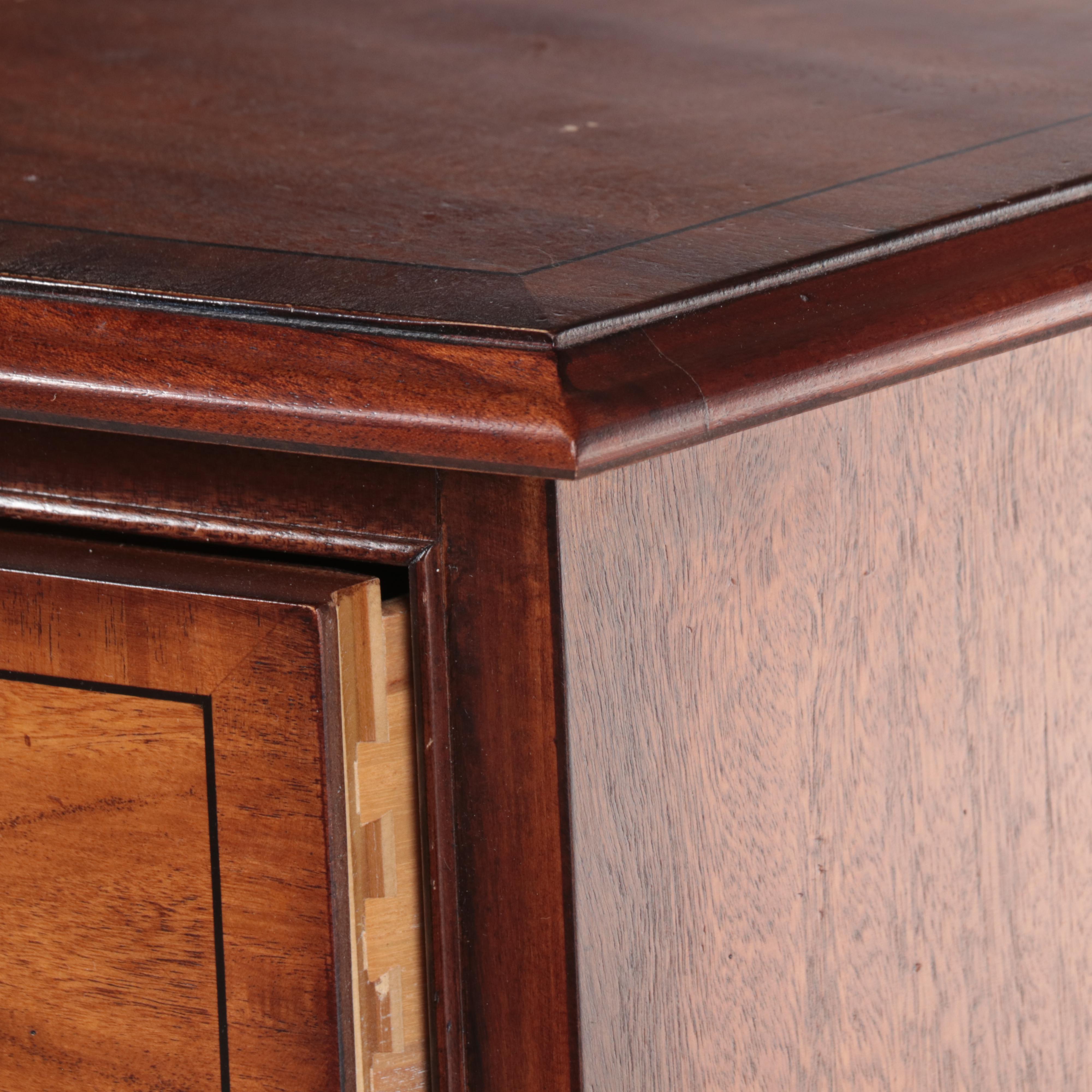 Ethan Allen "Newport" Federal Style Mahogany and Crossbanded Bowfront Chest