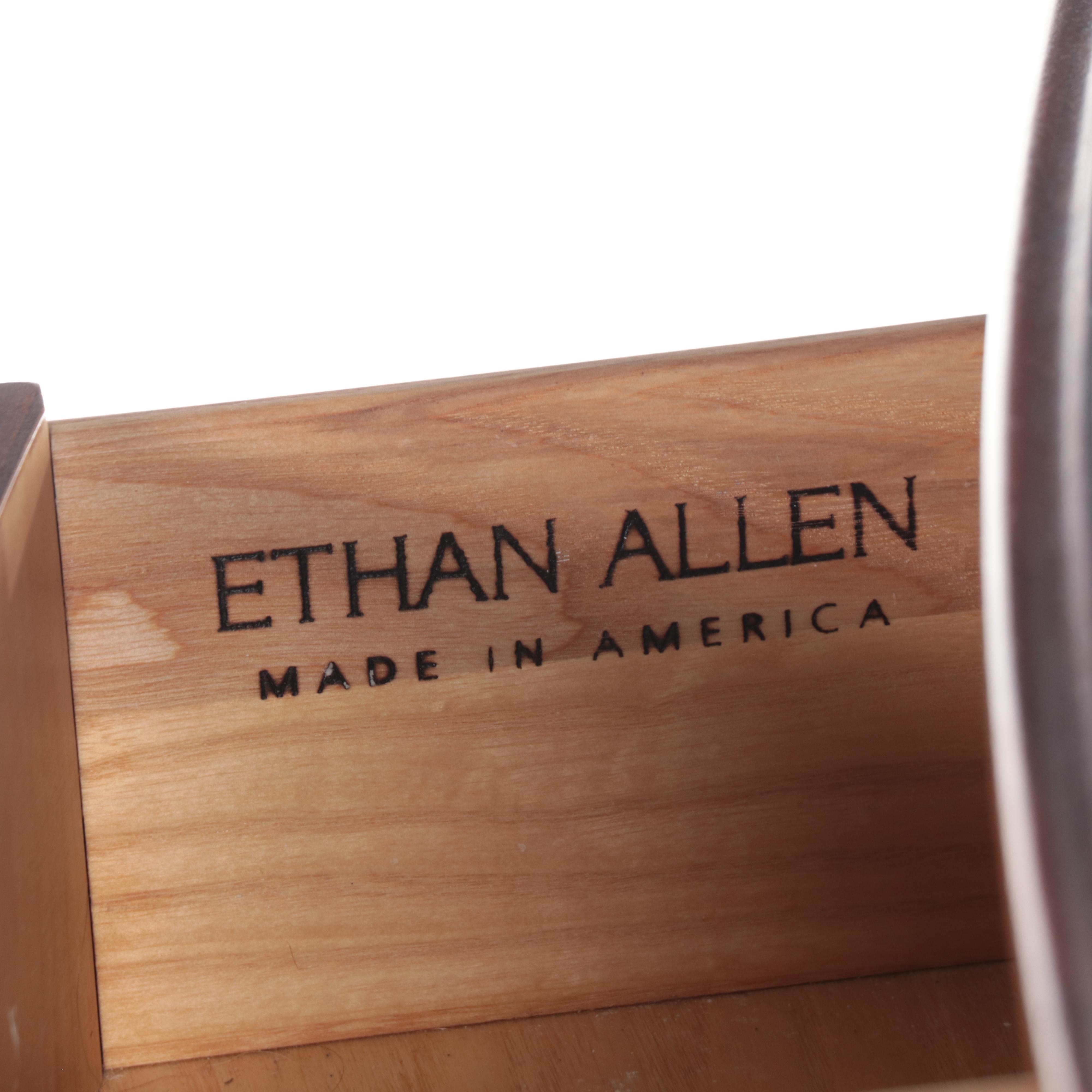 Ethan Allen "Newport" Federal Style Mahogany and Crossbanded Bowfront Chest