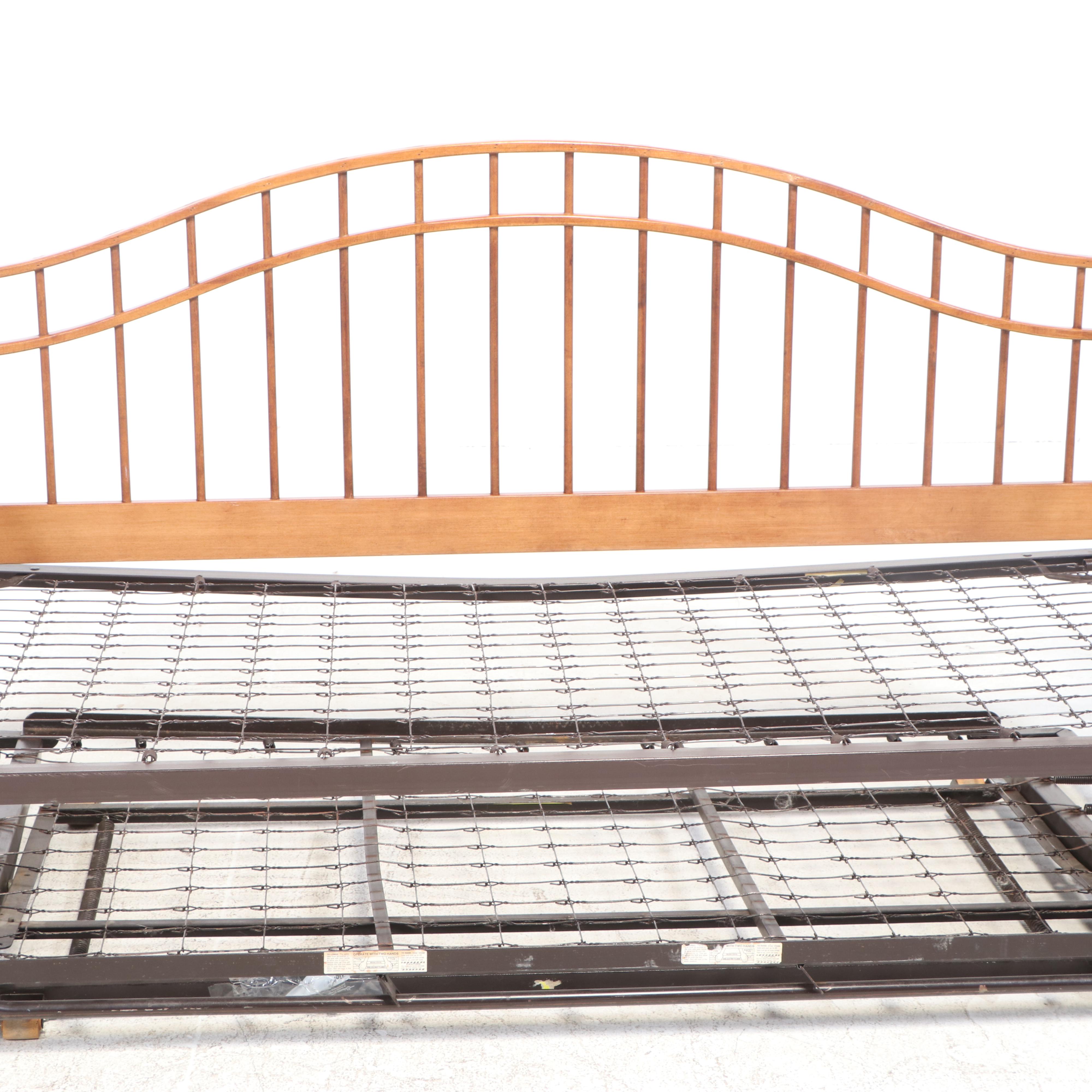 Ethan Allen Twin Size Day Bed with Trundle, Late 20th Century