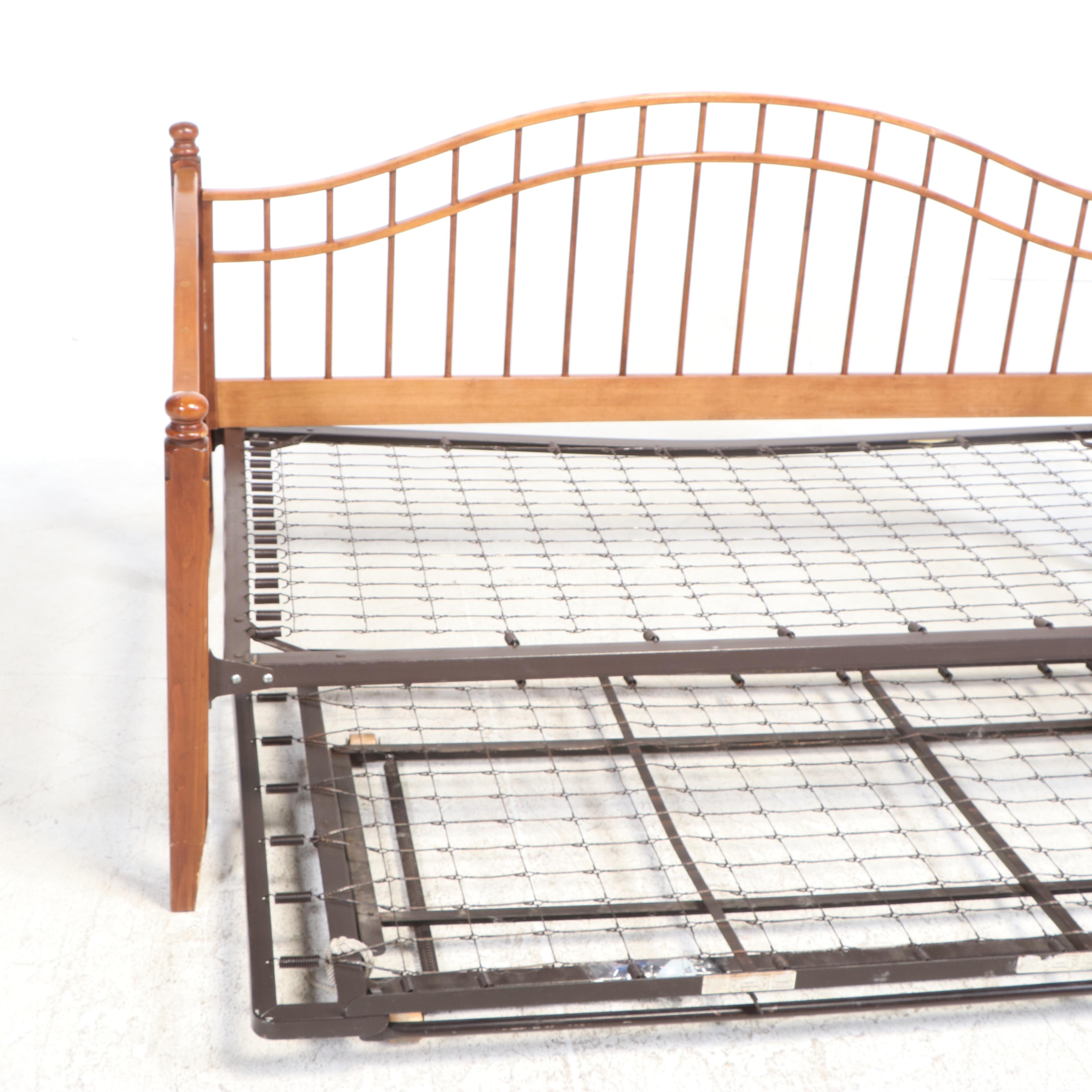 Ethan Allen Twin Size Day Bed with Trundle, Late 20th Century