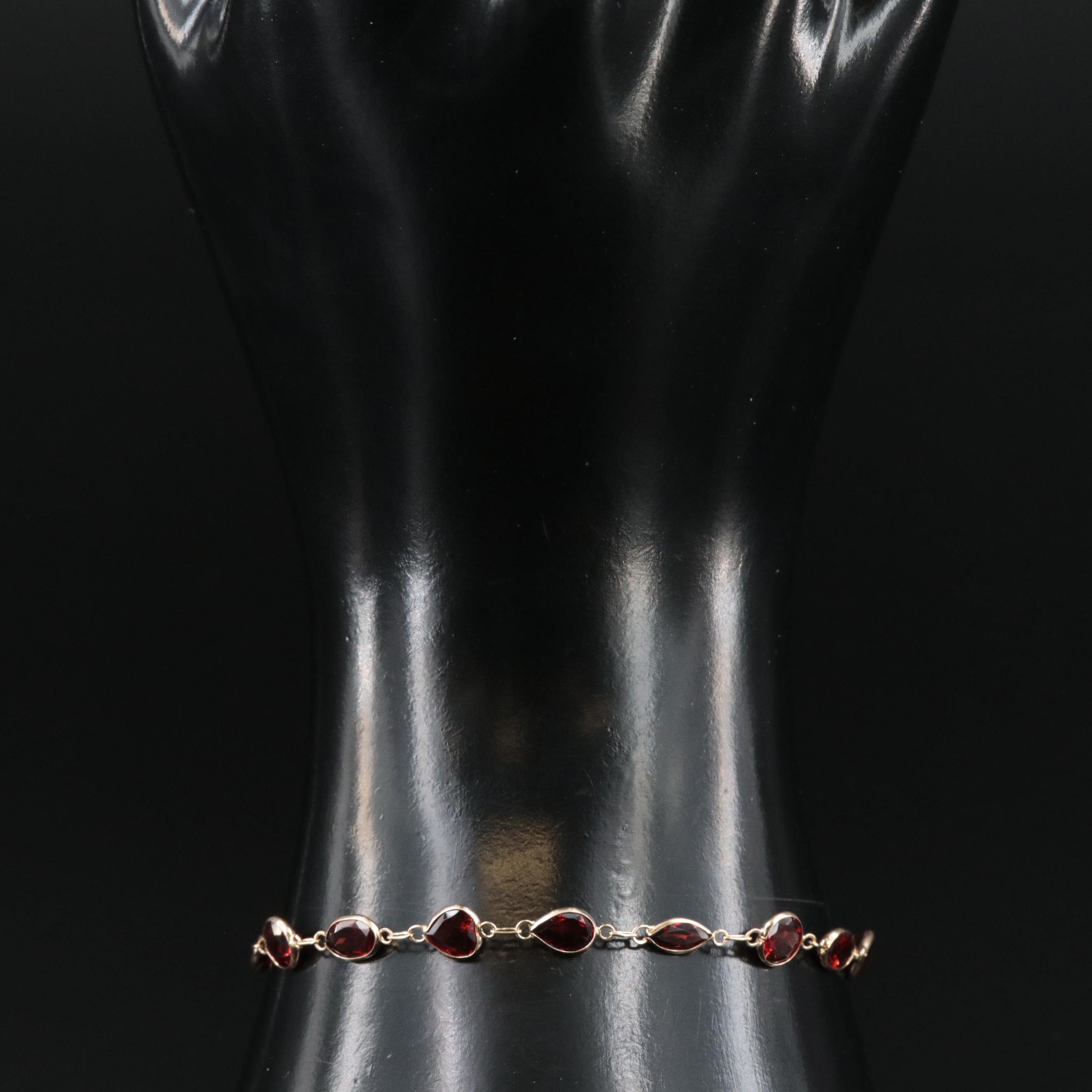 14K Garnet Bracelet