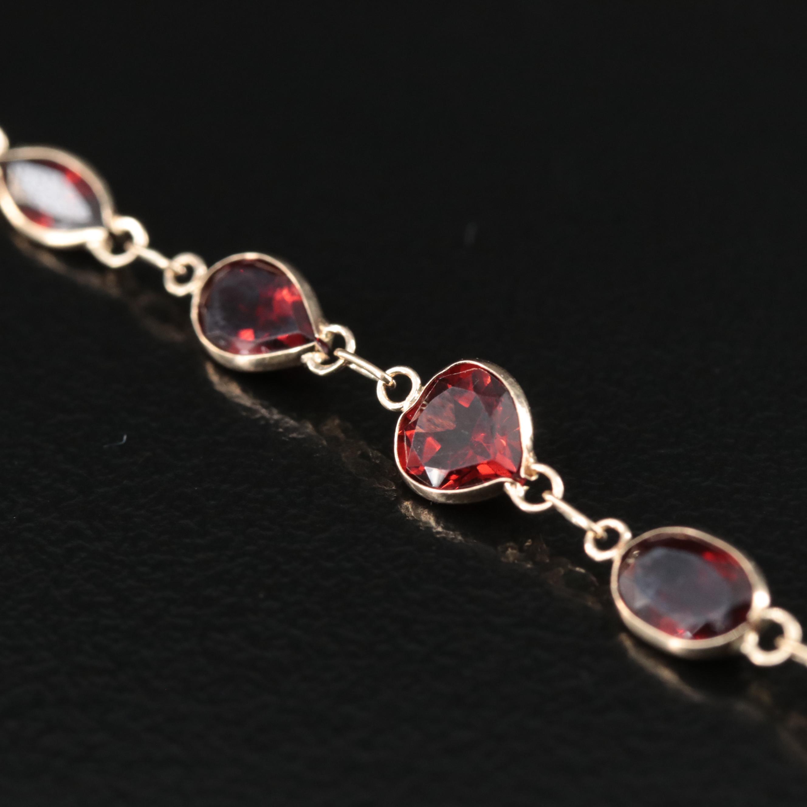 14K Garnet Bracelet