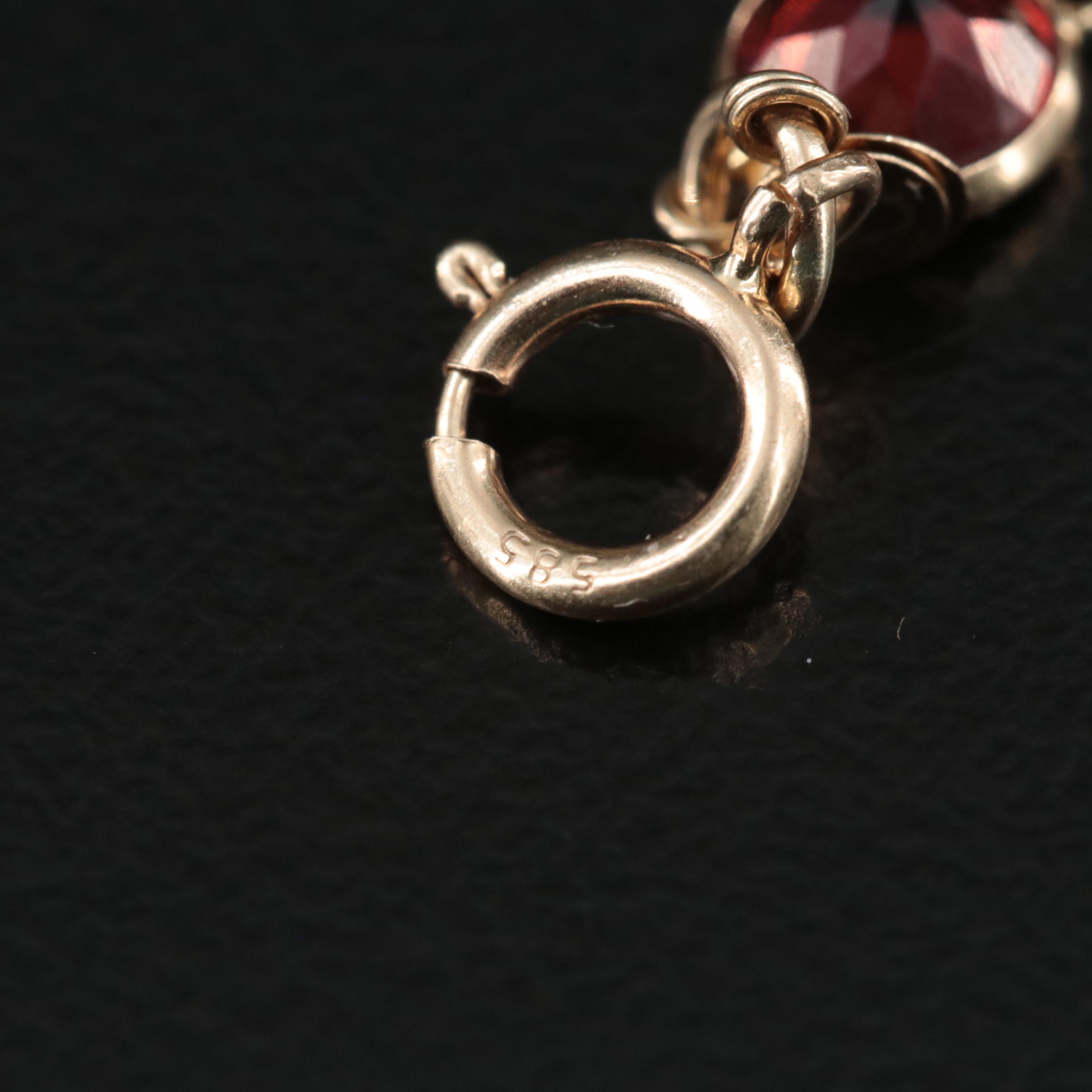 14K Garnet Bracelet