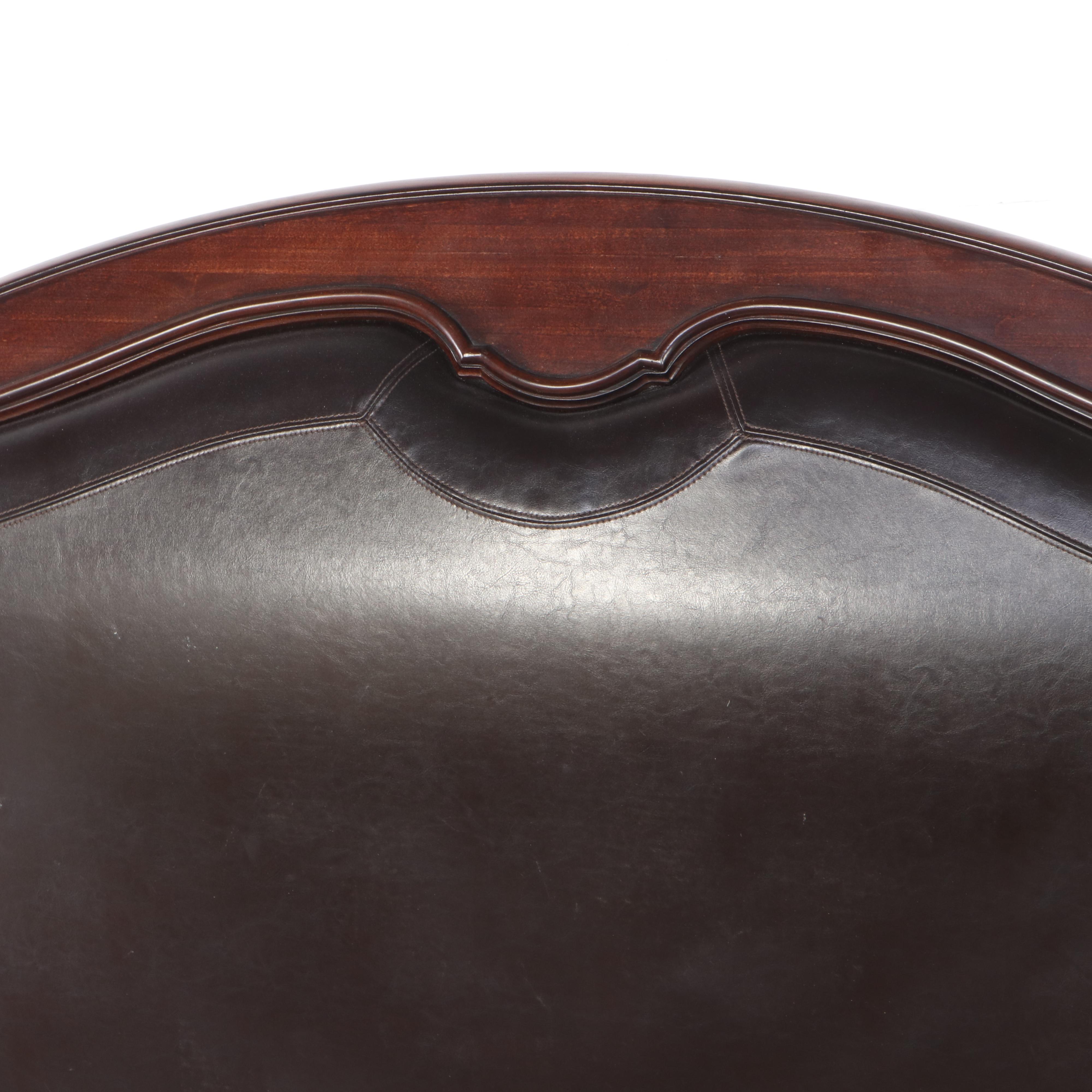 Lacquer Craft Mfg. Co. Louis Philippe Style King Size Sleigh Bed Frame