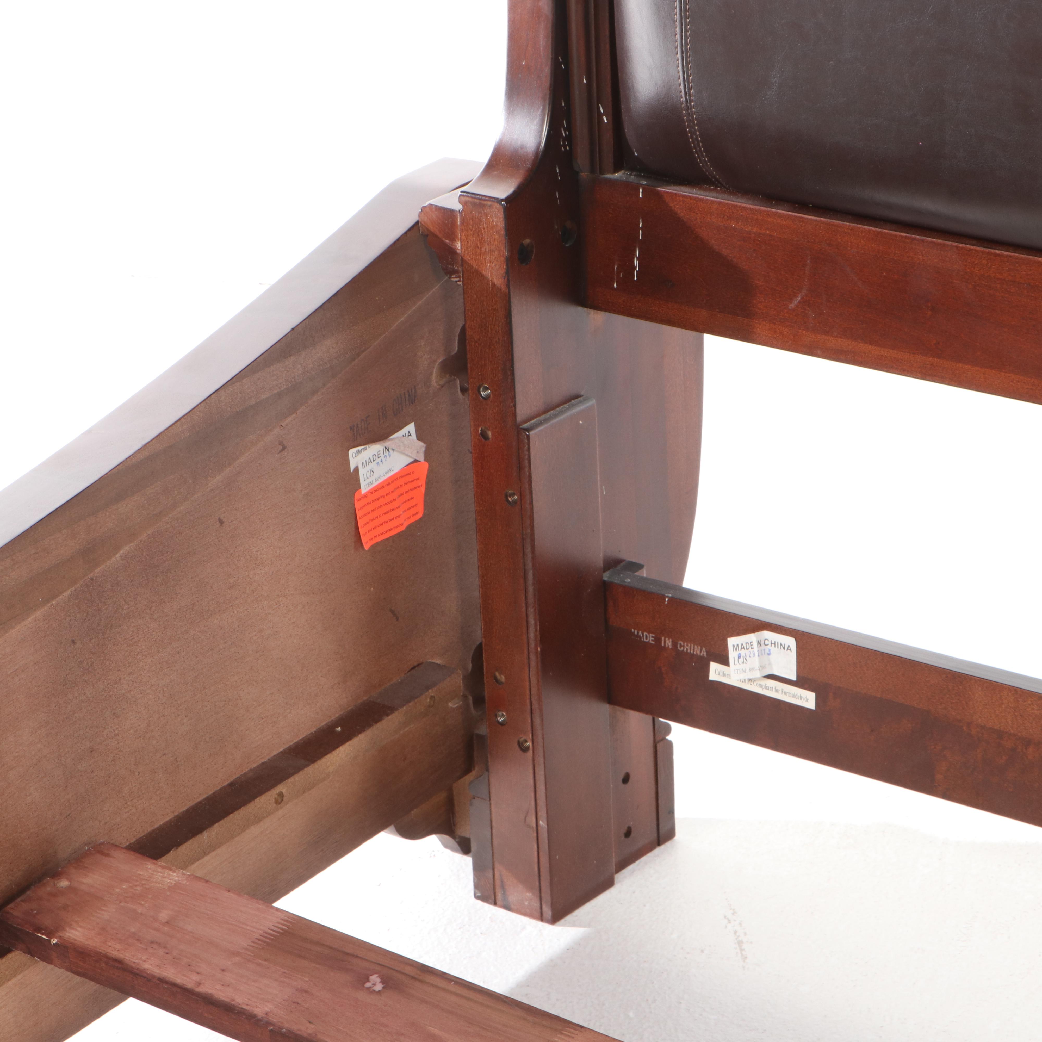 Lacquer Craft Mfg. Co. Louis Philippe Style King Size Sleigh Bed Frame