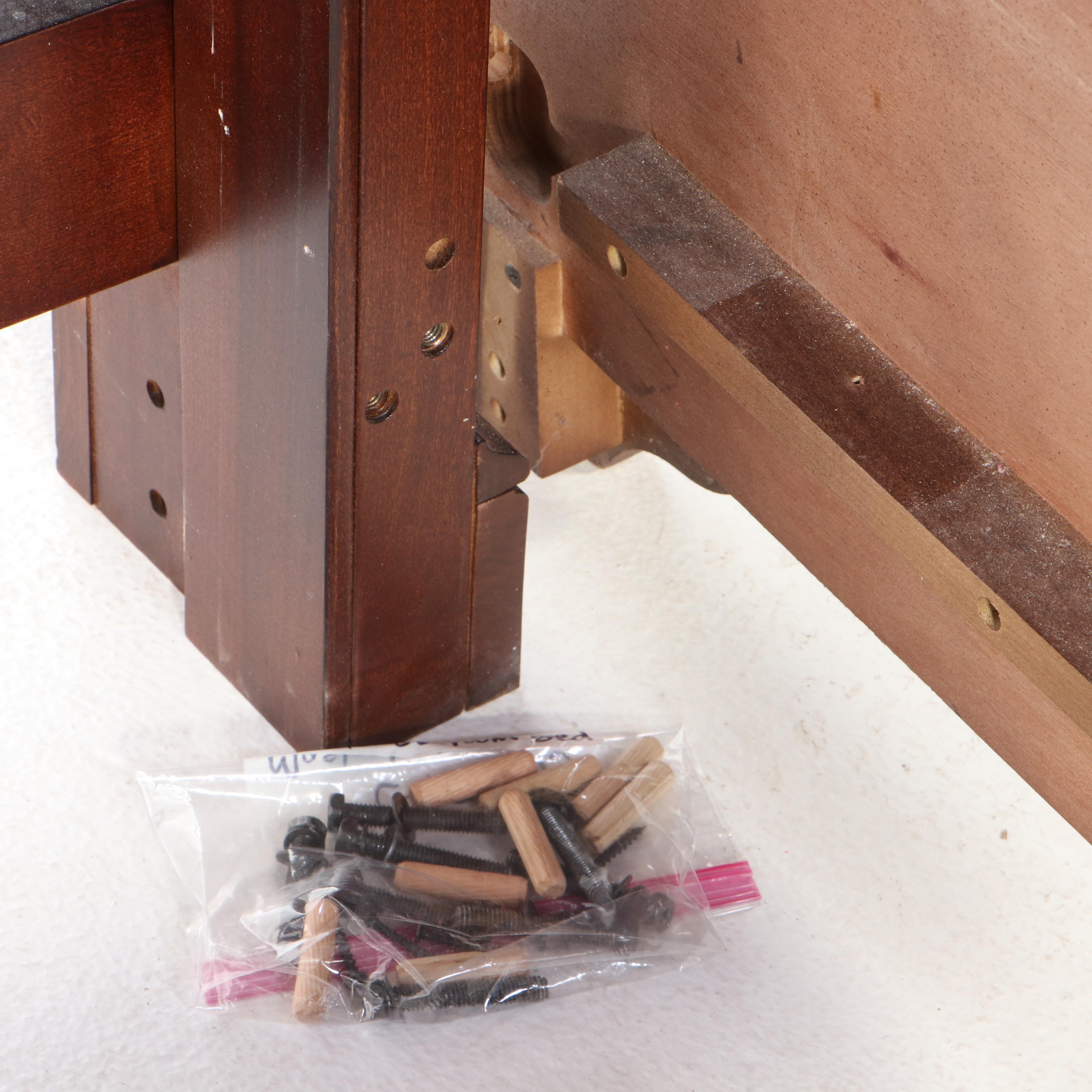 Lacquer Craft Mfg. Co. Louis Philippe Style King Size Sleigh Bed Frame