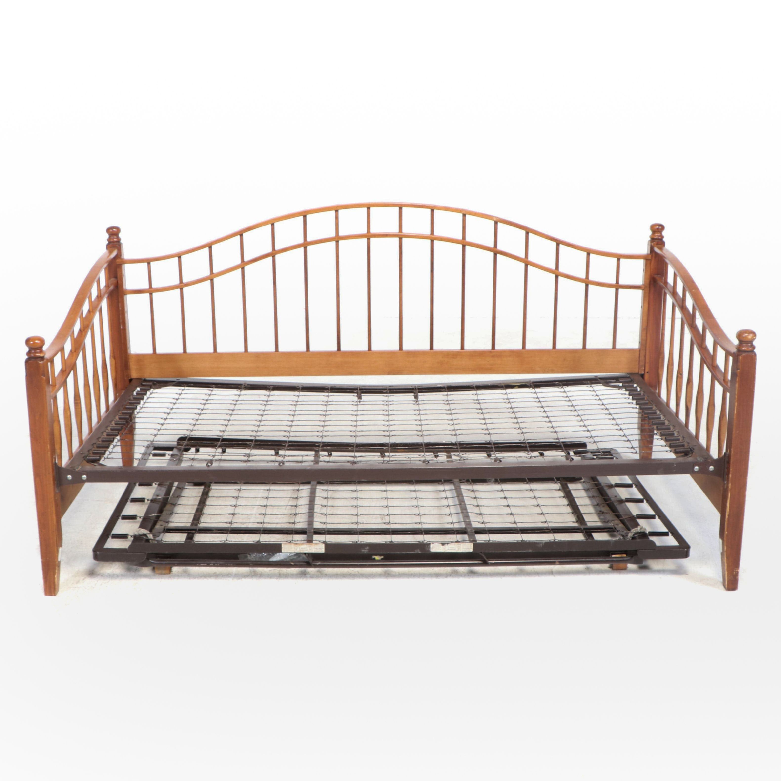 Ethan Allen Twin Size Day Bed with Trundle, Late 20th Century