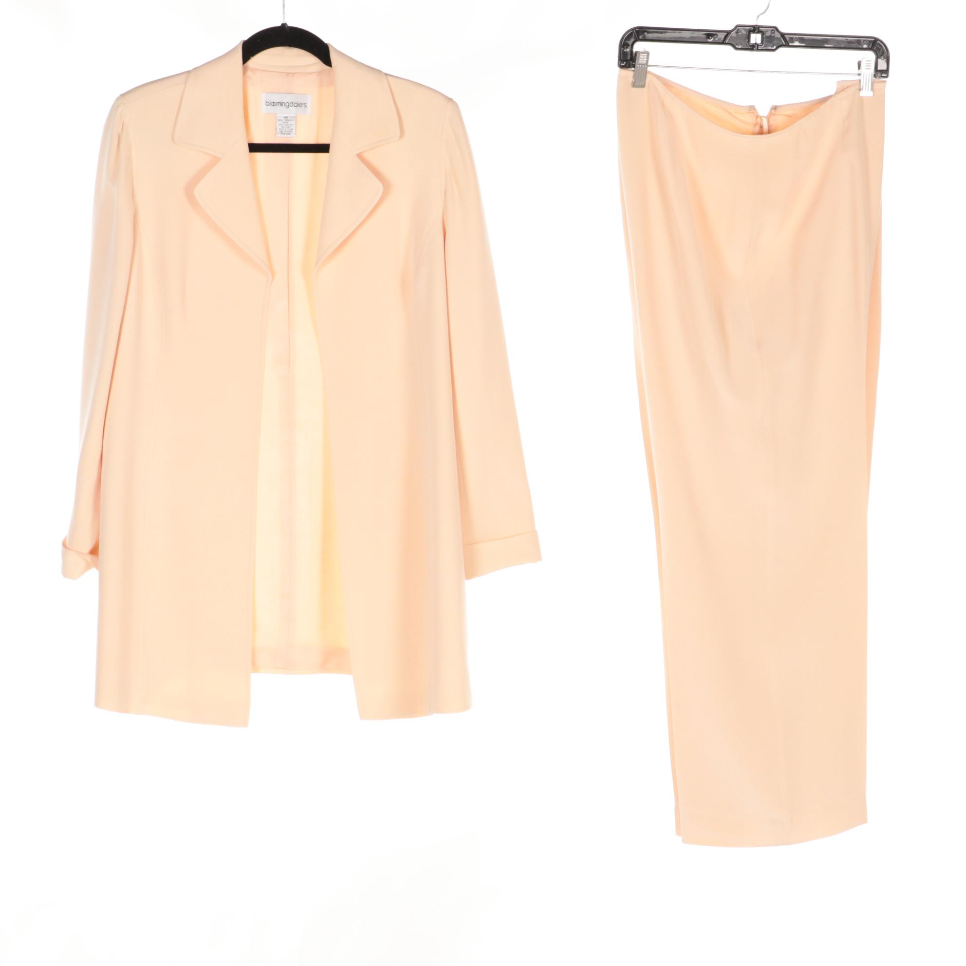 Bloomingdale's Two-Piece and Three-Piece Silk Pant Suits