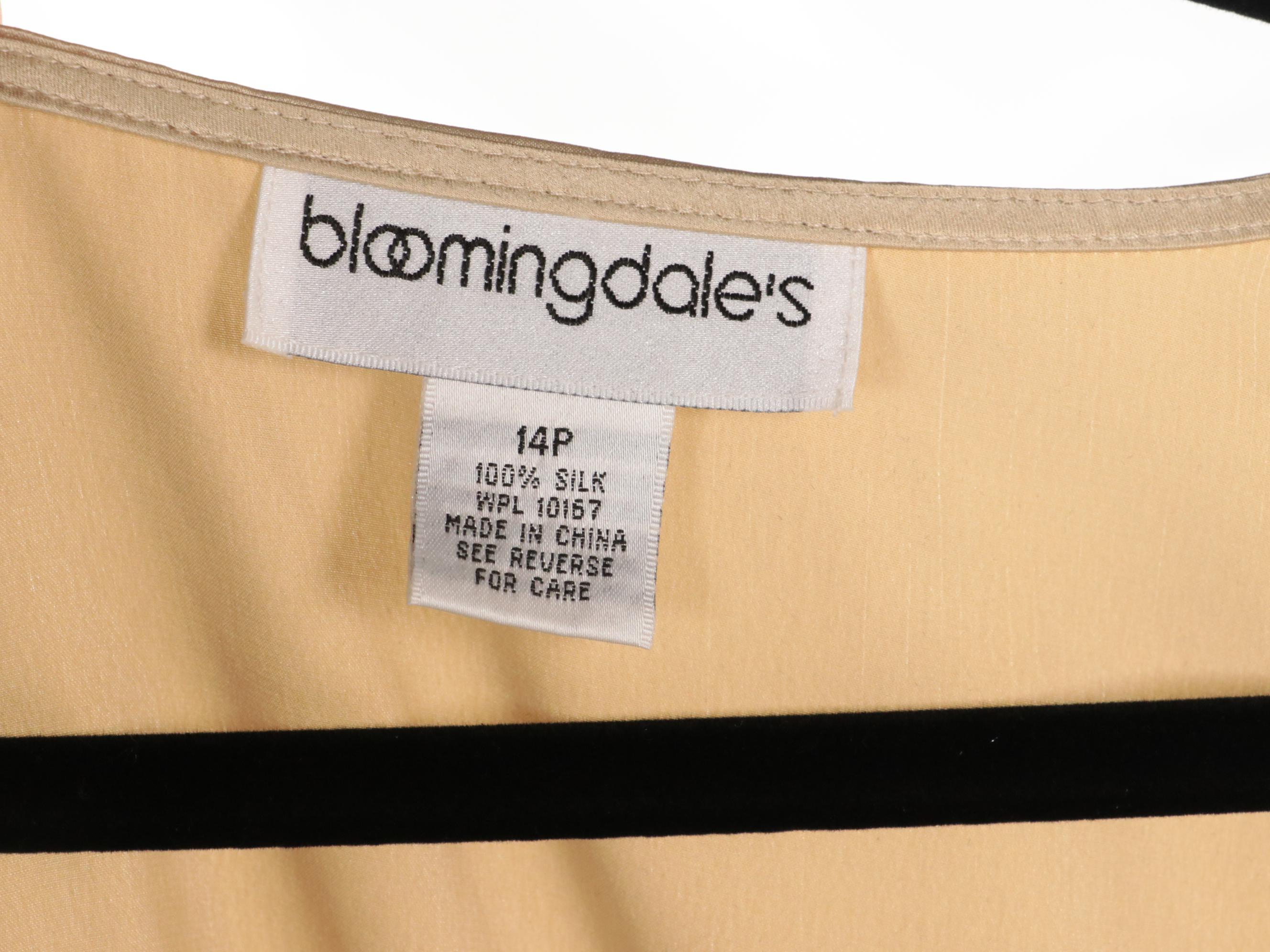 Bloomingdale's Two-Piece and Three-Piece Silk Pant Suits