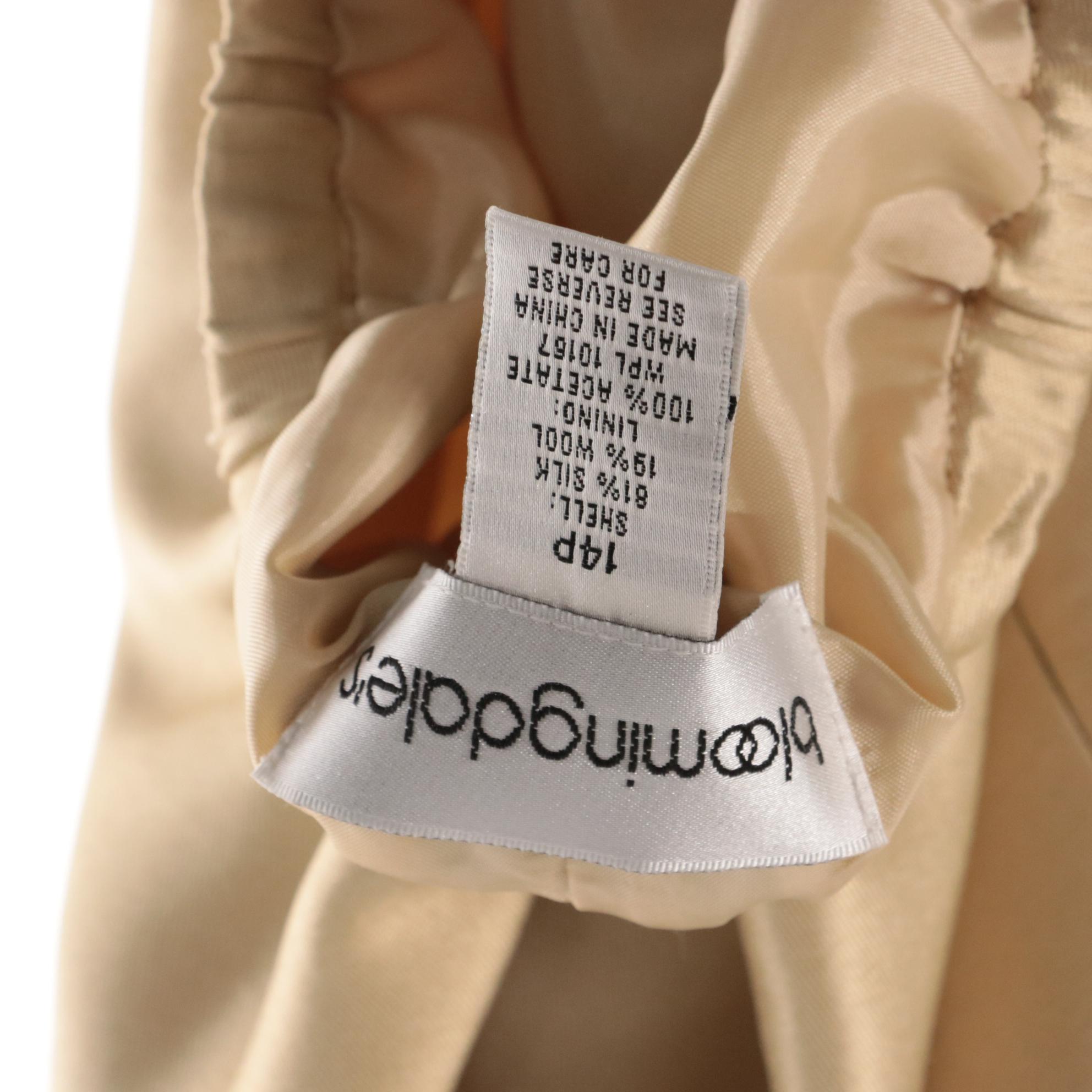 Bloomingdale's Two-Piece and Three-Piece Silk Pant Suits