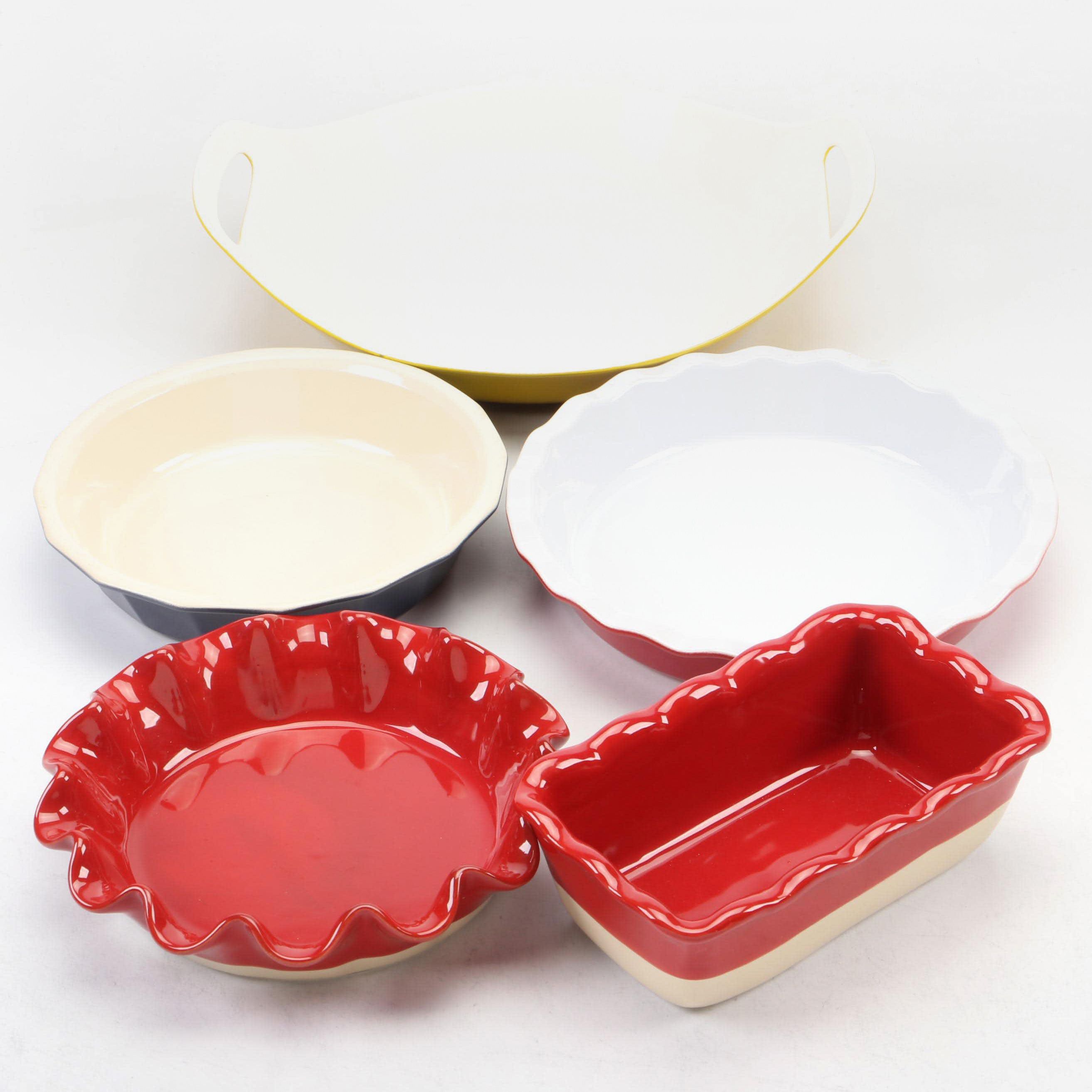 Emile Henry Ceramic Pie Dish and Loaf Bread Baker with More Bakeware