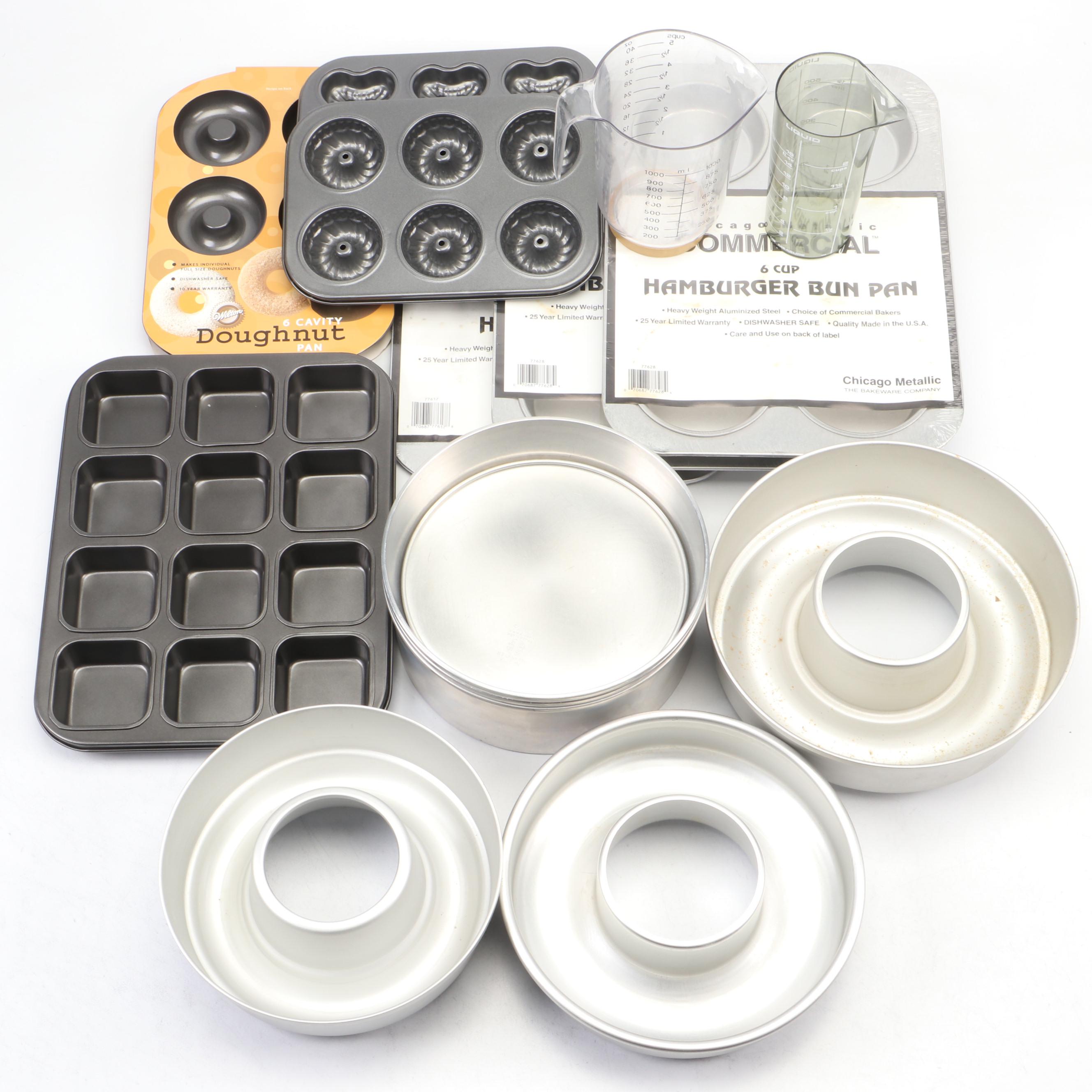 Chicago Metallic Metal Hamburger Bun Pans and Hot Dog Pans with More