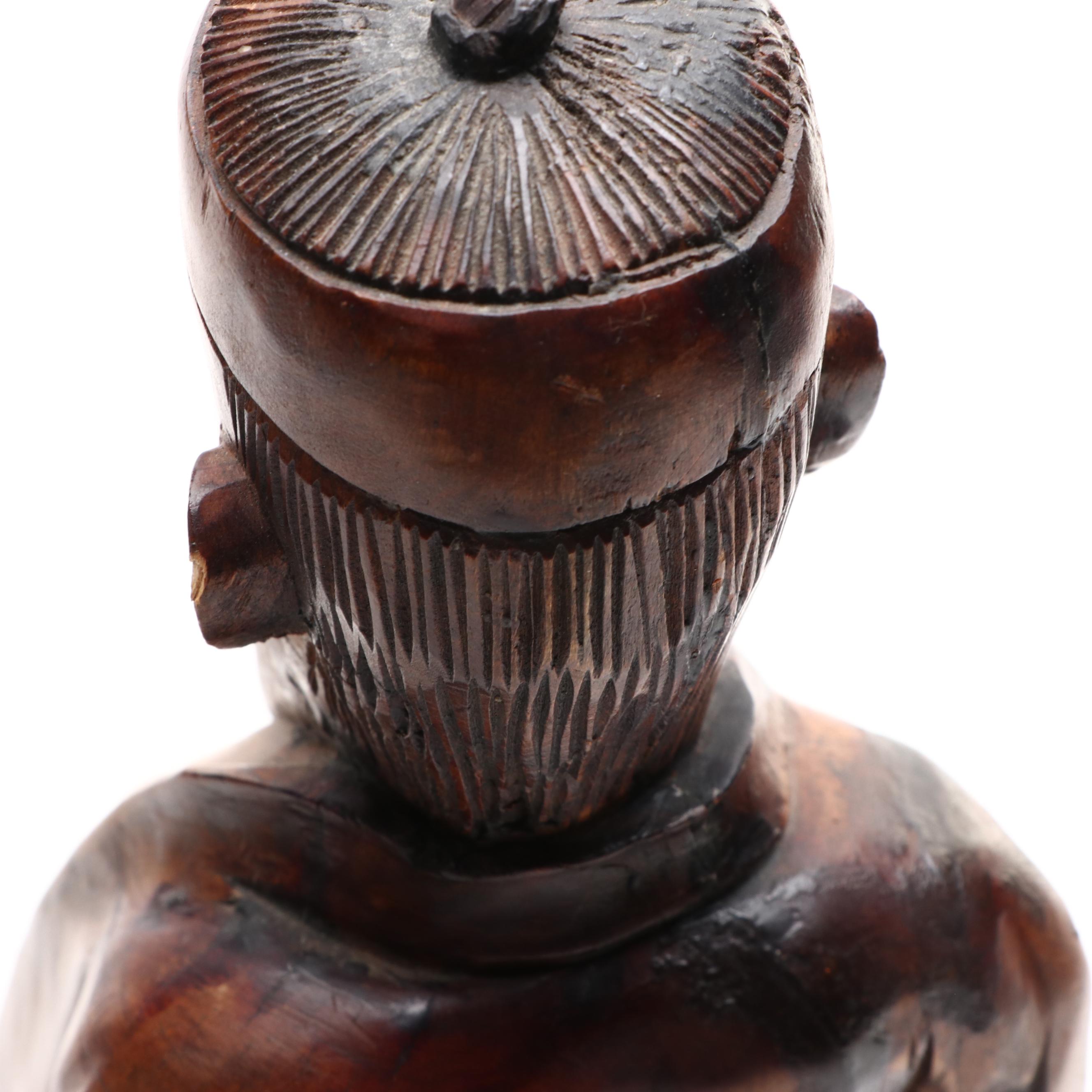 Chinese Carved Wood Figurine, 20th Century