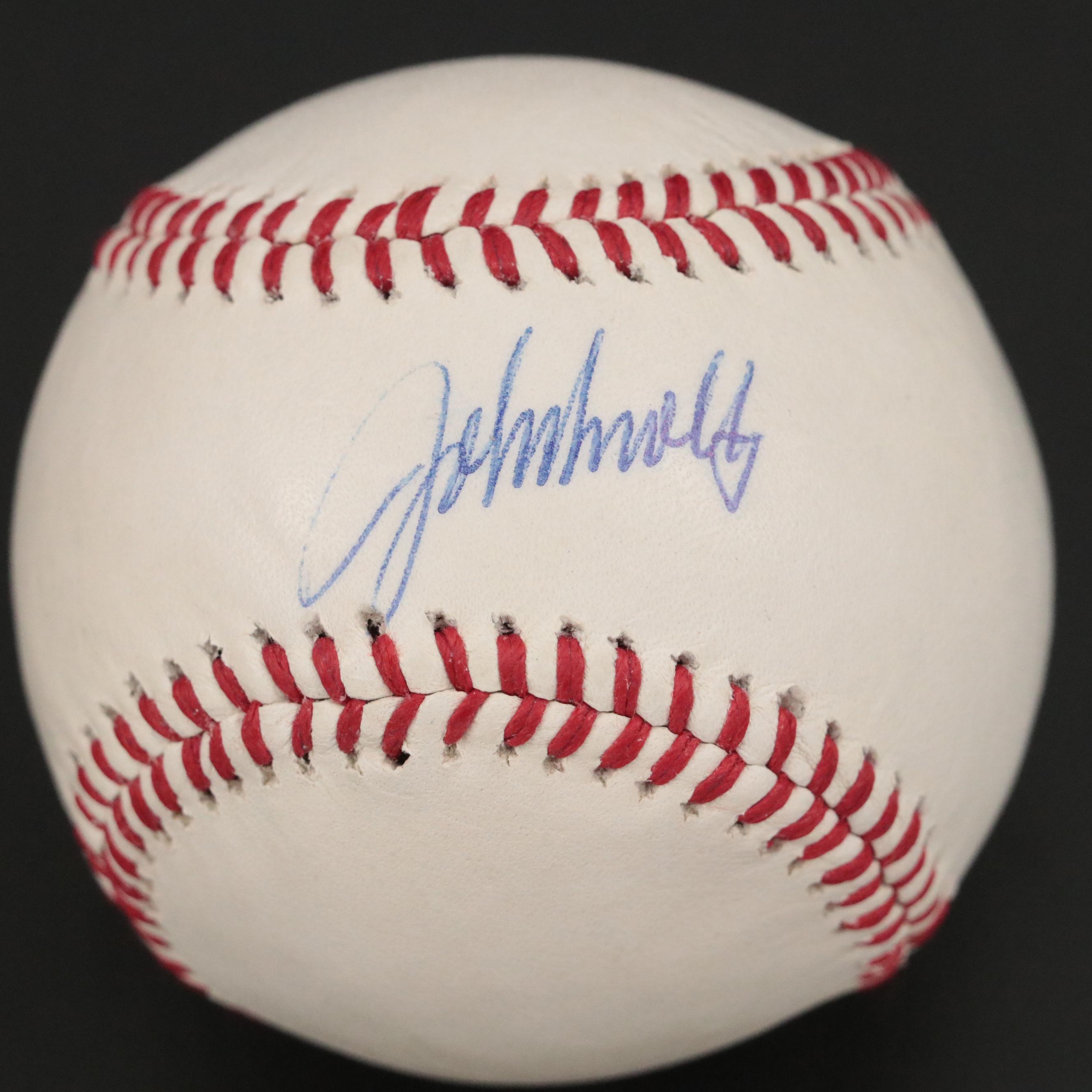 Nolan Ryan and John Smoltz Signed Baseballs with Displays