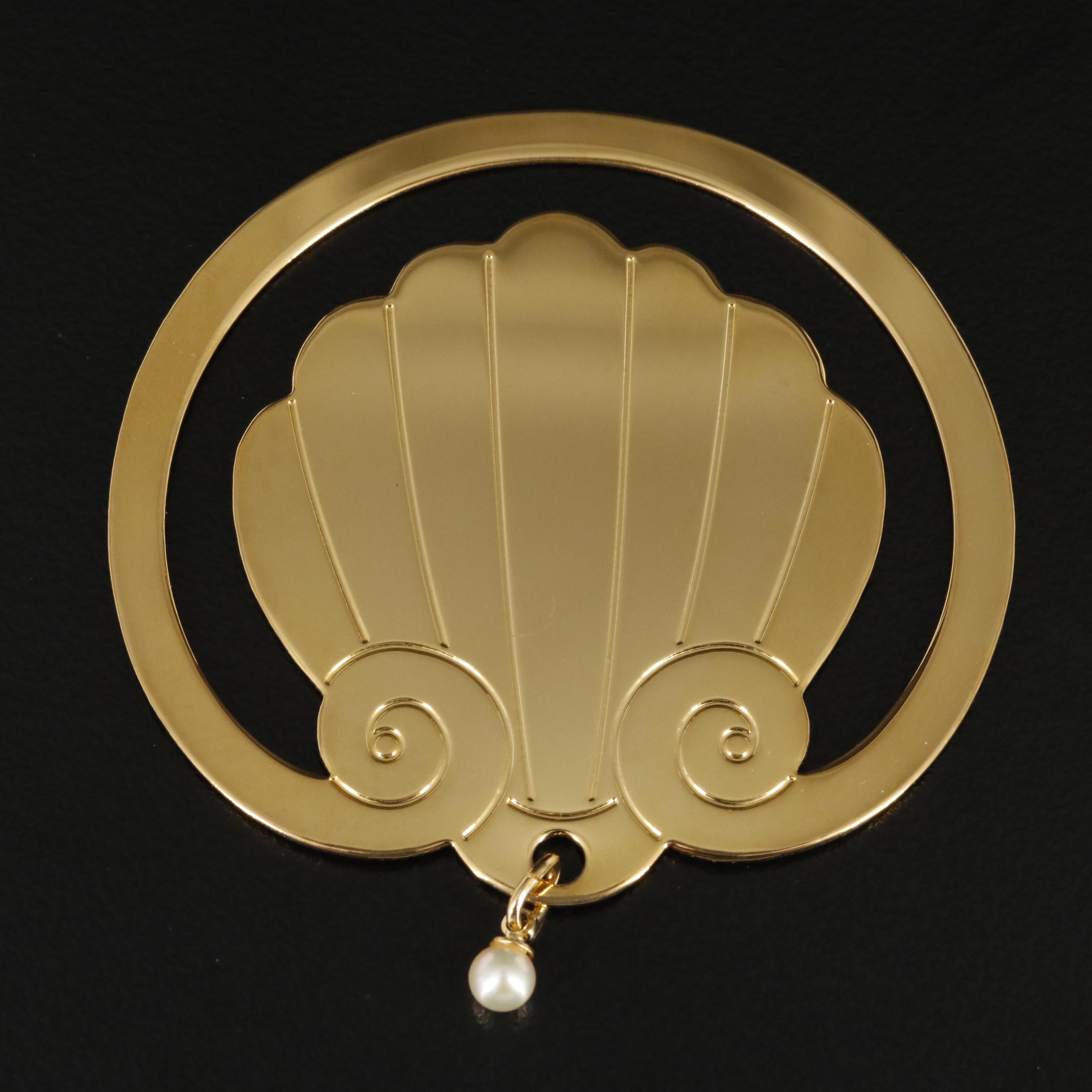 Mikimoto Shell Bookmark with Box