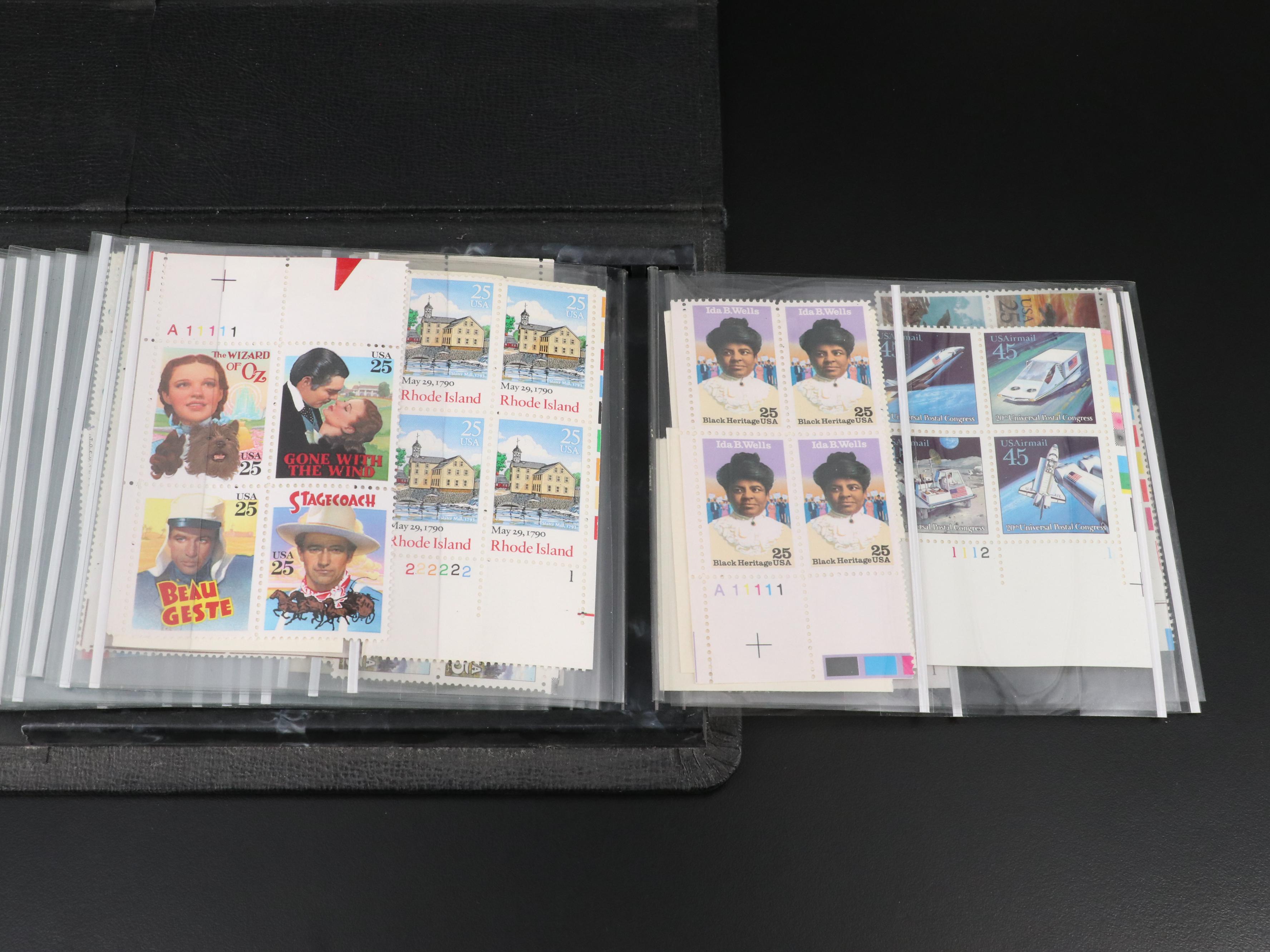 Two Albums of U.S. Plate Blocks