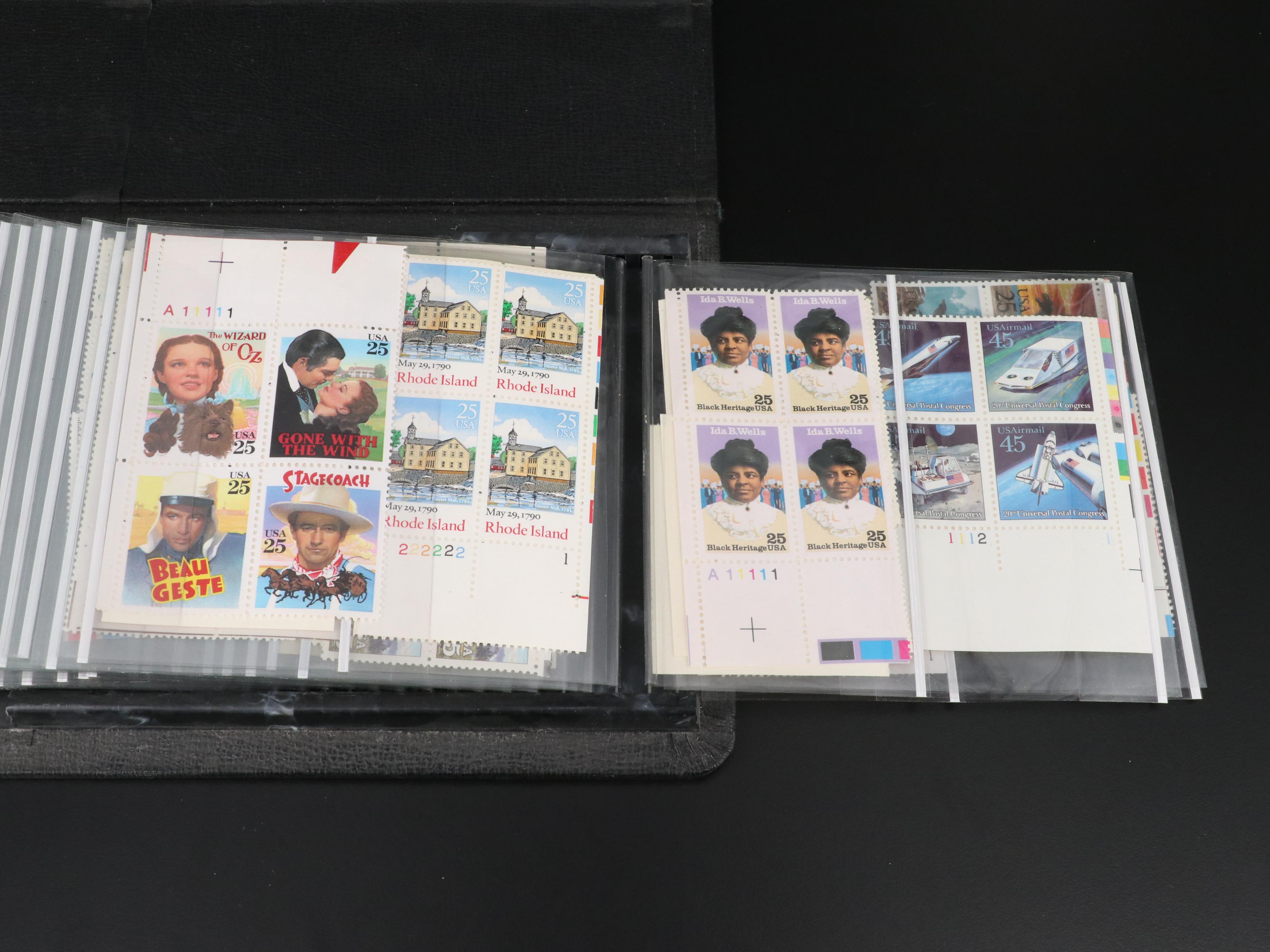 Two Albums of U.S. Plate Blocks