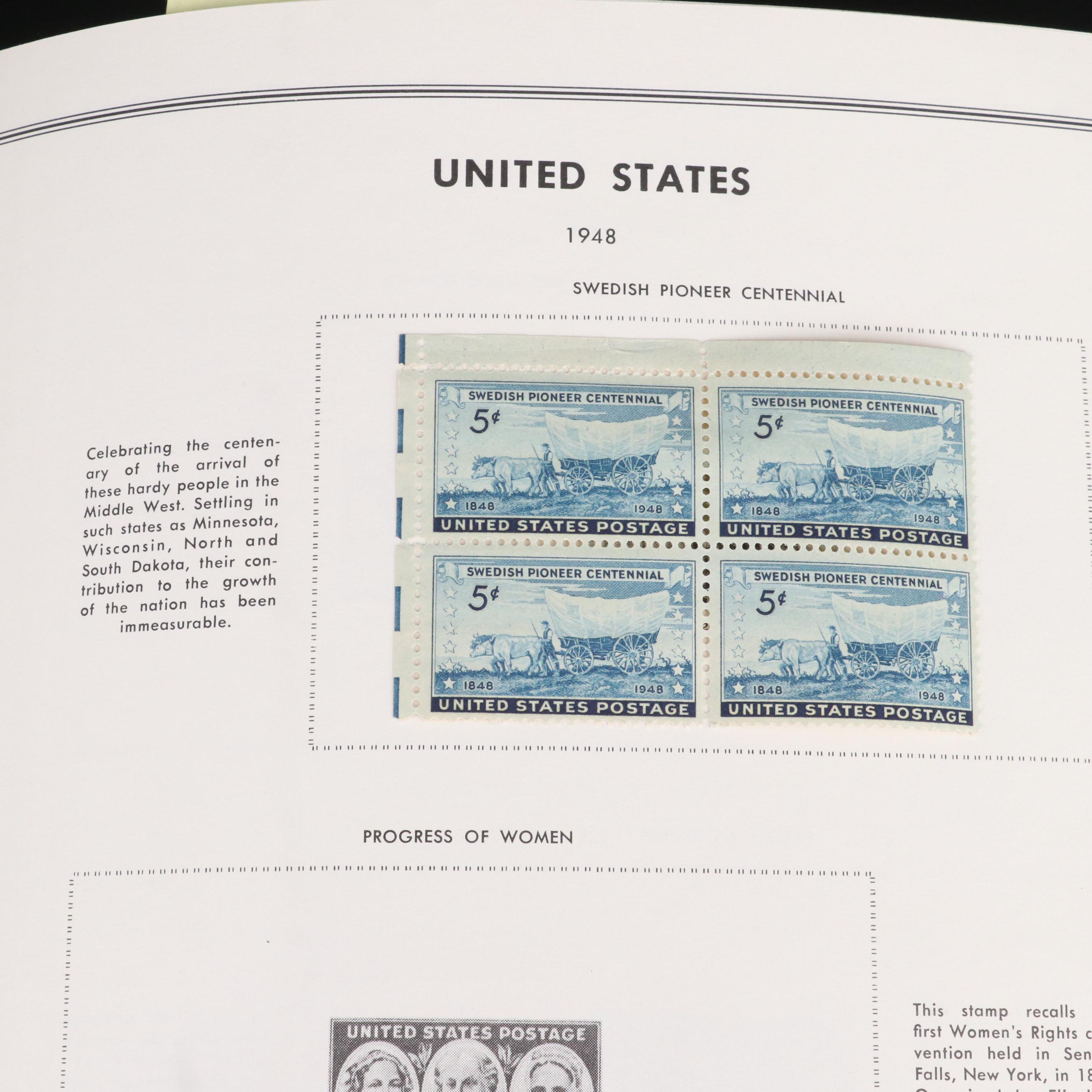 Two Albums of U.S. Plate Blocks