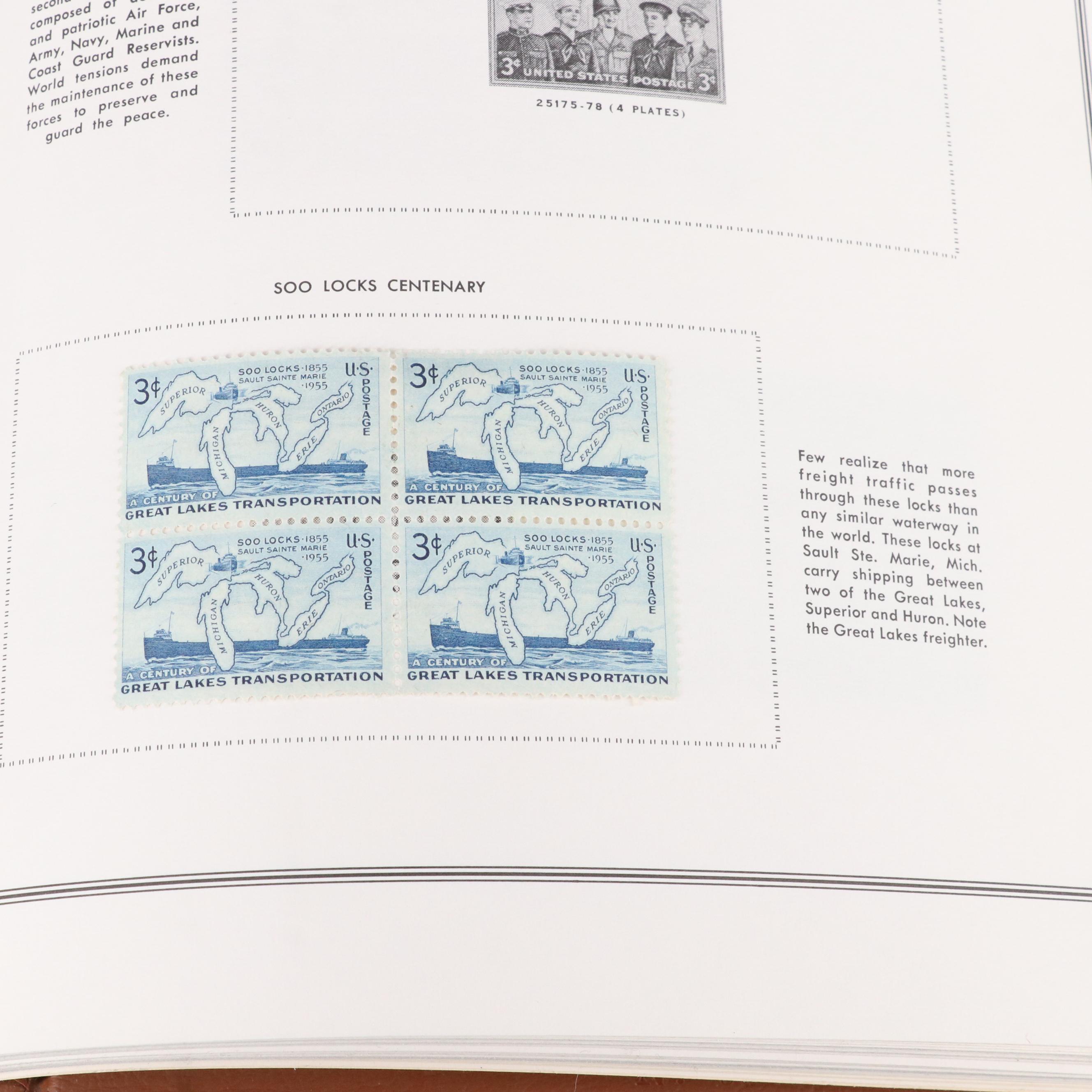 Two Albums of U.S. Plate Blocks