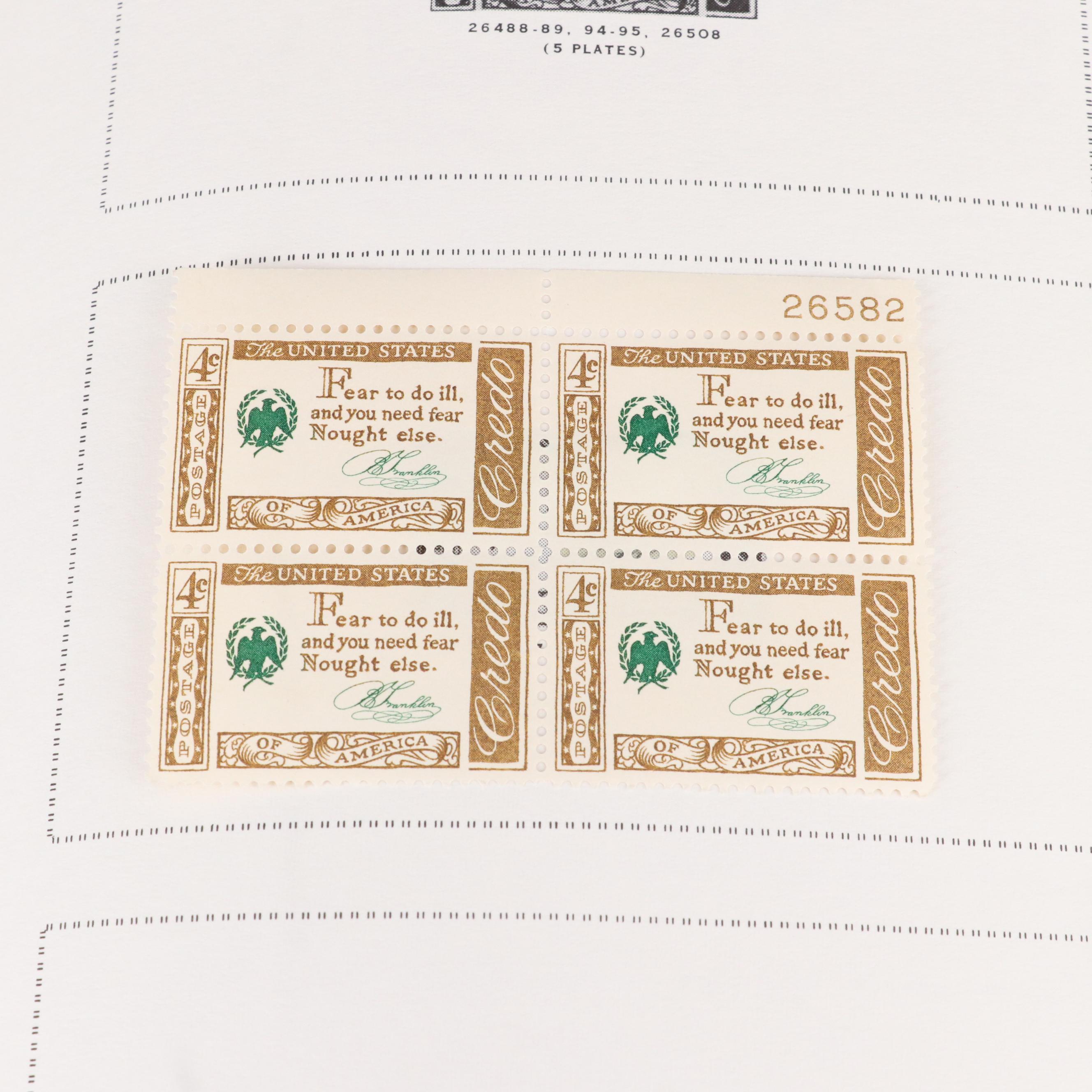 Two Albums of U.S. Plate Blocks