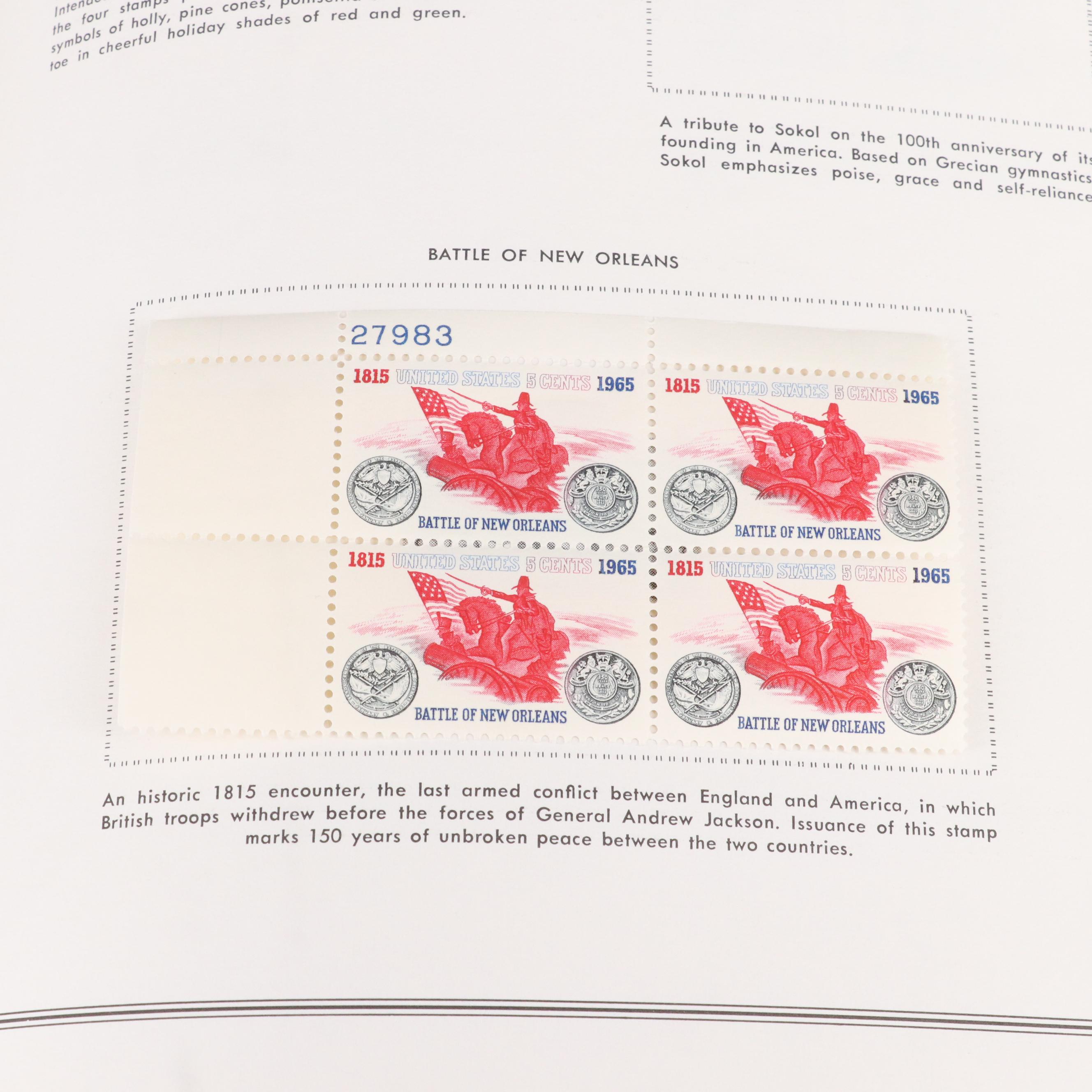 Two Albums of U.S. Plate Blocks