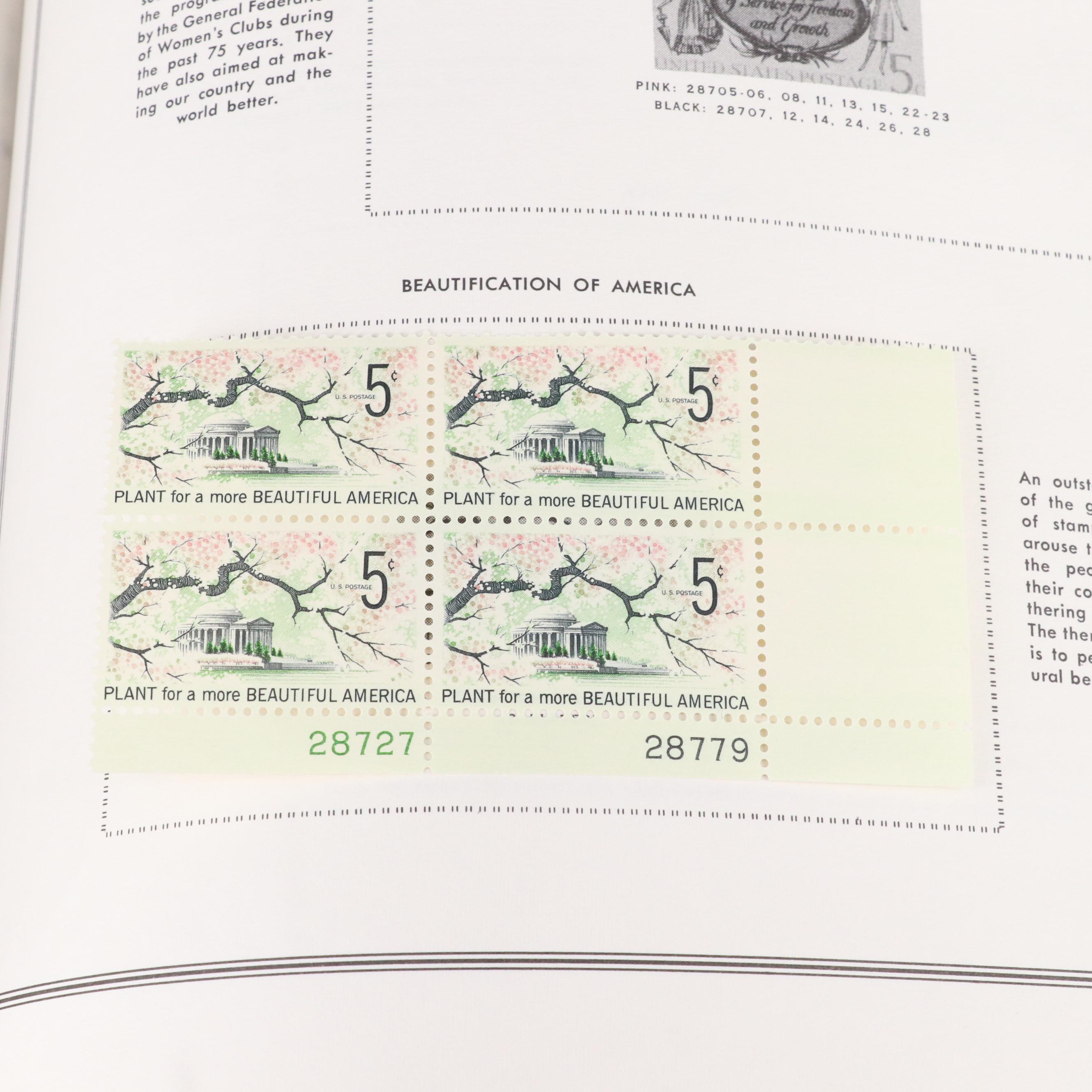 Two Albums of U.S. Plate Blocks