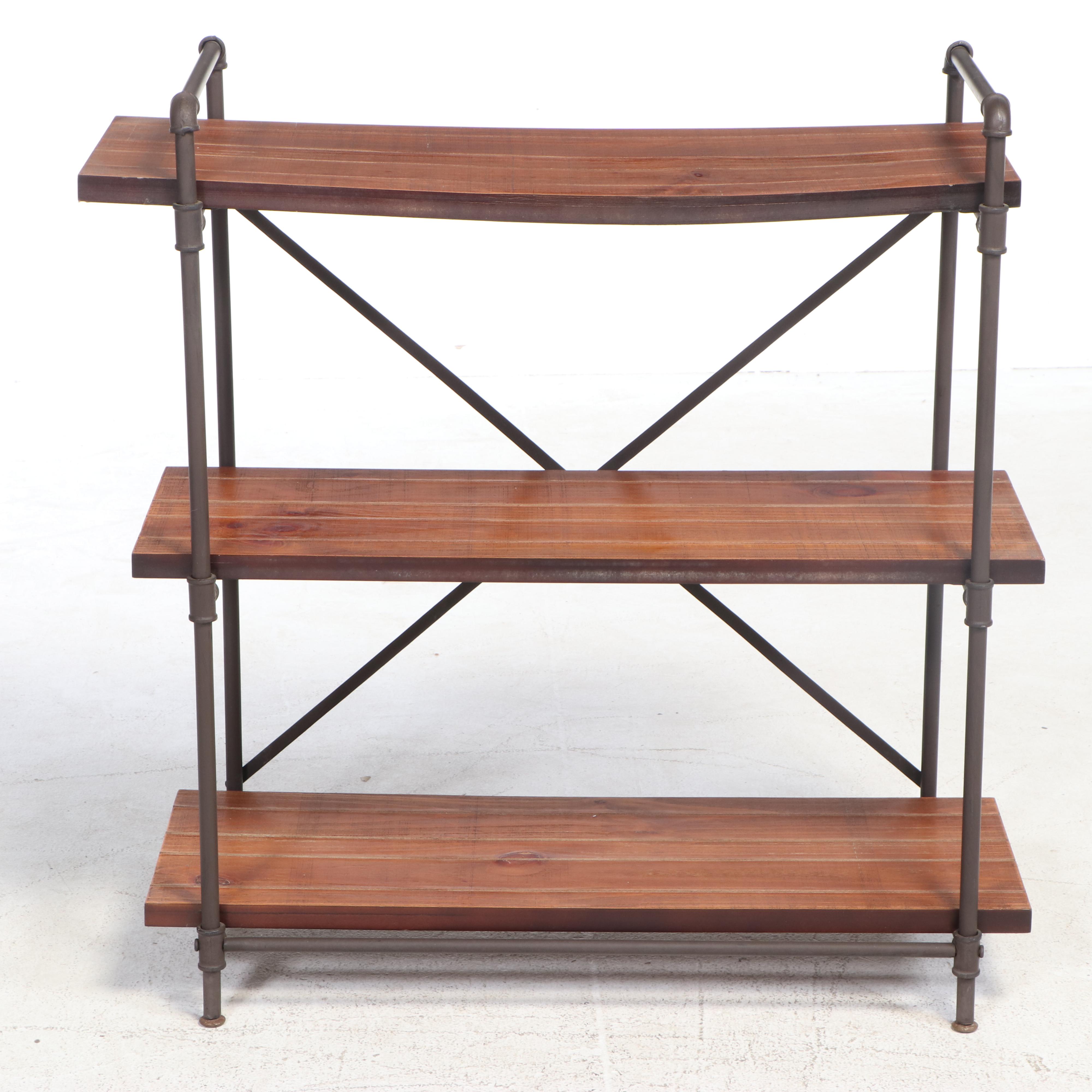 Industrial Style Three-Tier Shelving Unit Plus Stand, Incl. Hobby Lobby