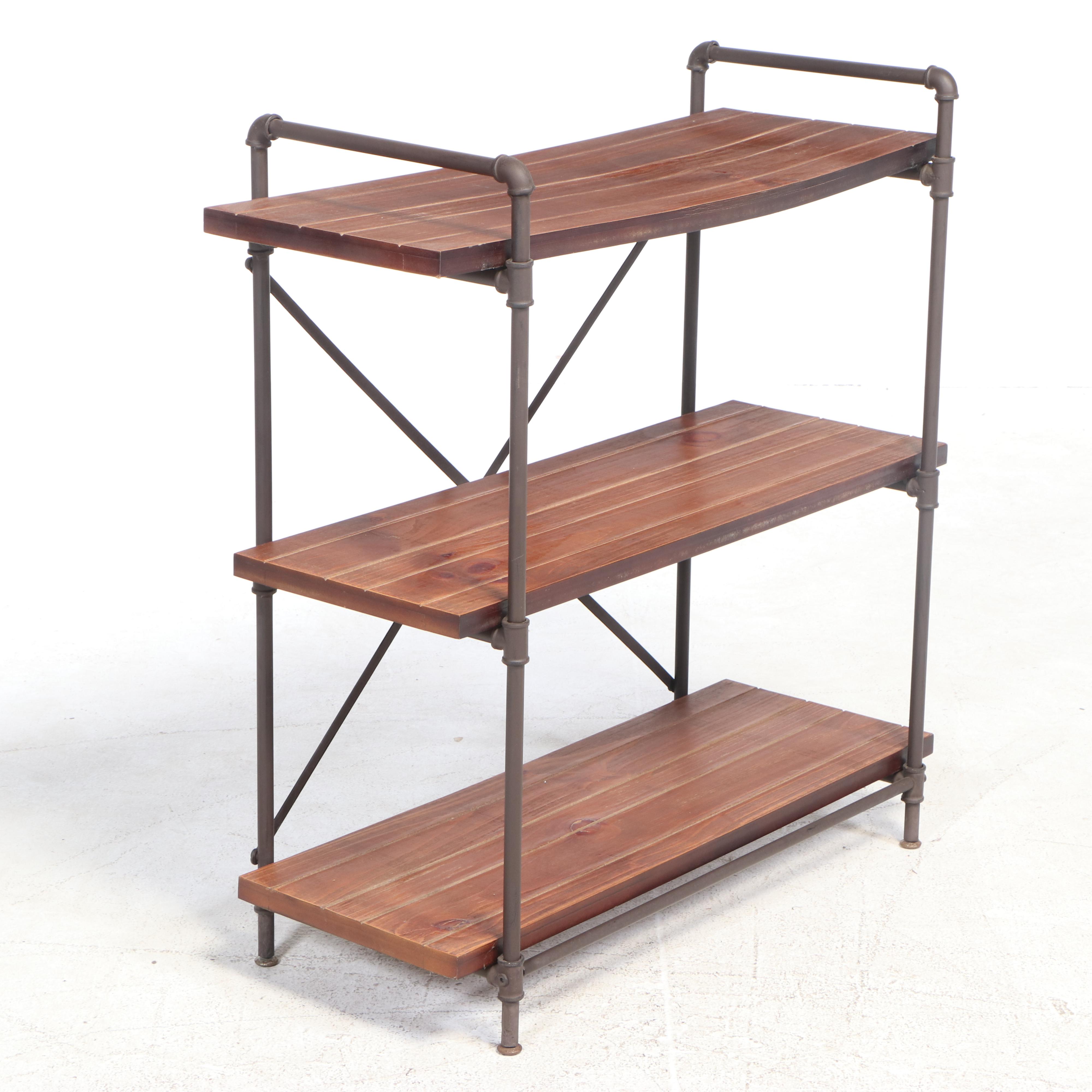 Industrial Style Three-Tier Shelving Unit Plus Stand, Incl. Hobby Lobby
