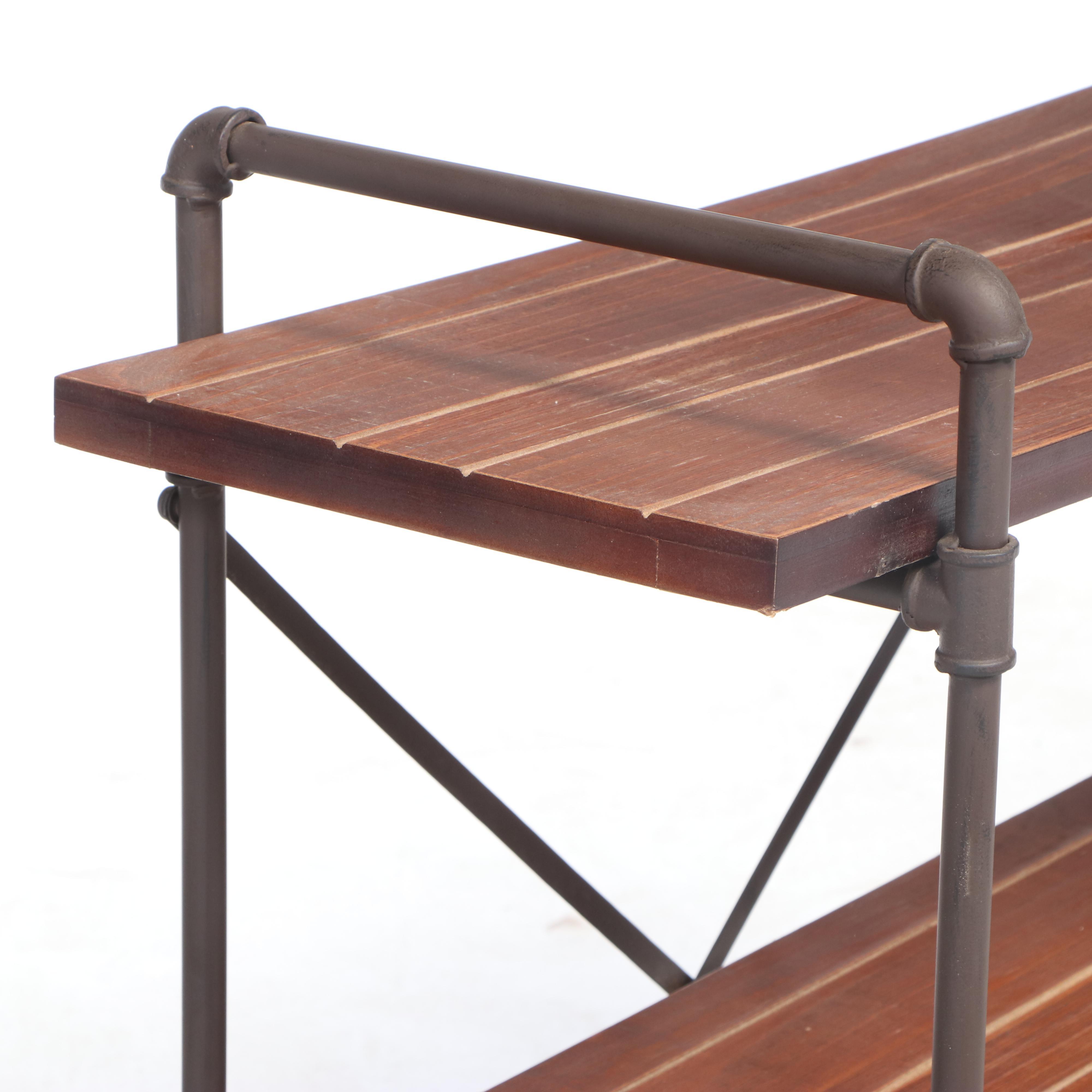 Industrial Style Three-Tier Shelving Unit Plus Stand, Incl. Hobby Lobby